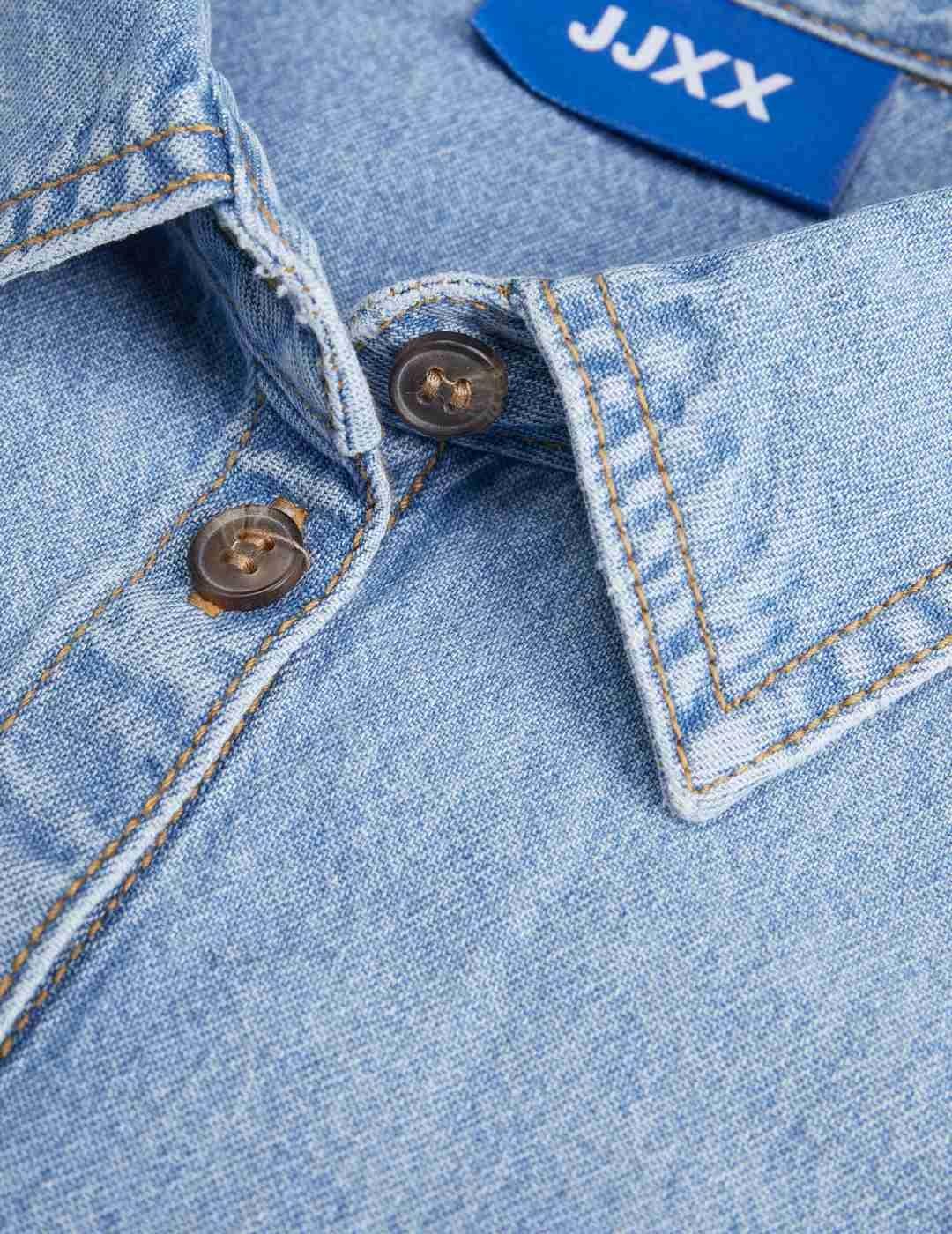 Camisa JJXX Jade denim azul claro comfort para mujer