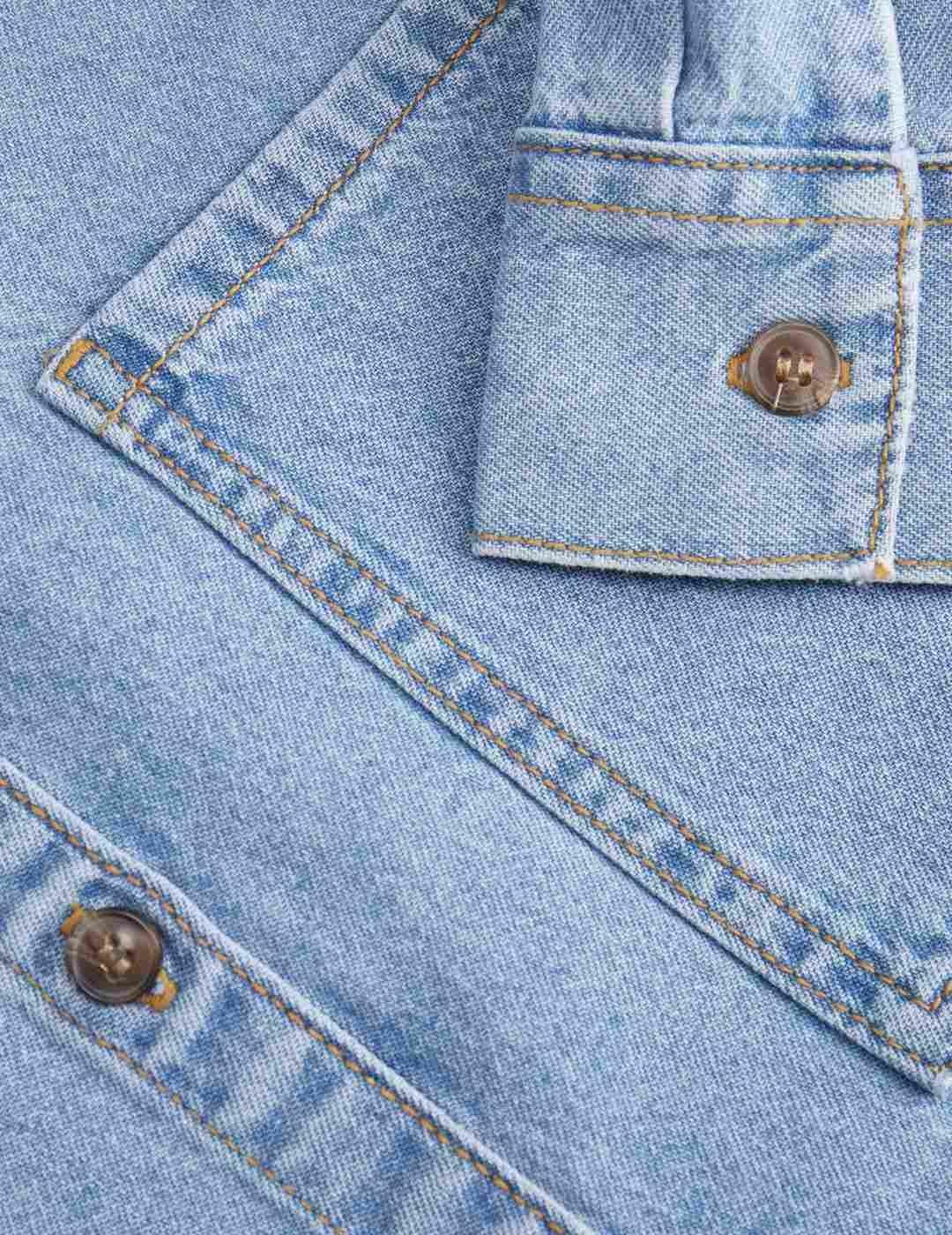 Camisa JJXX Jade denim azul claro comfort para mujer