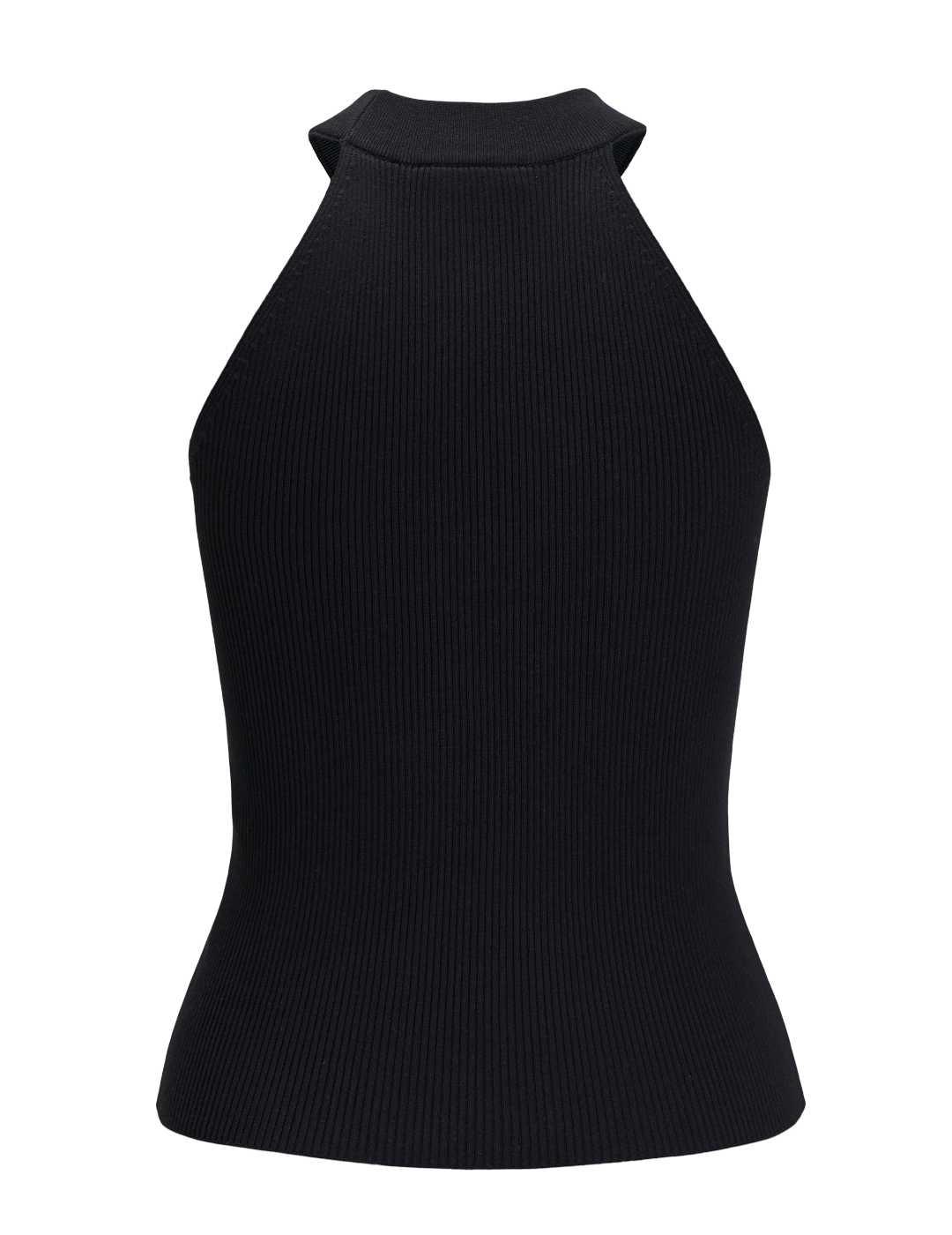 Camiseta básica JJXX Sofia negro cuello halter para mujer