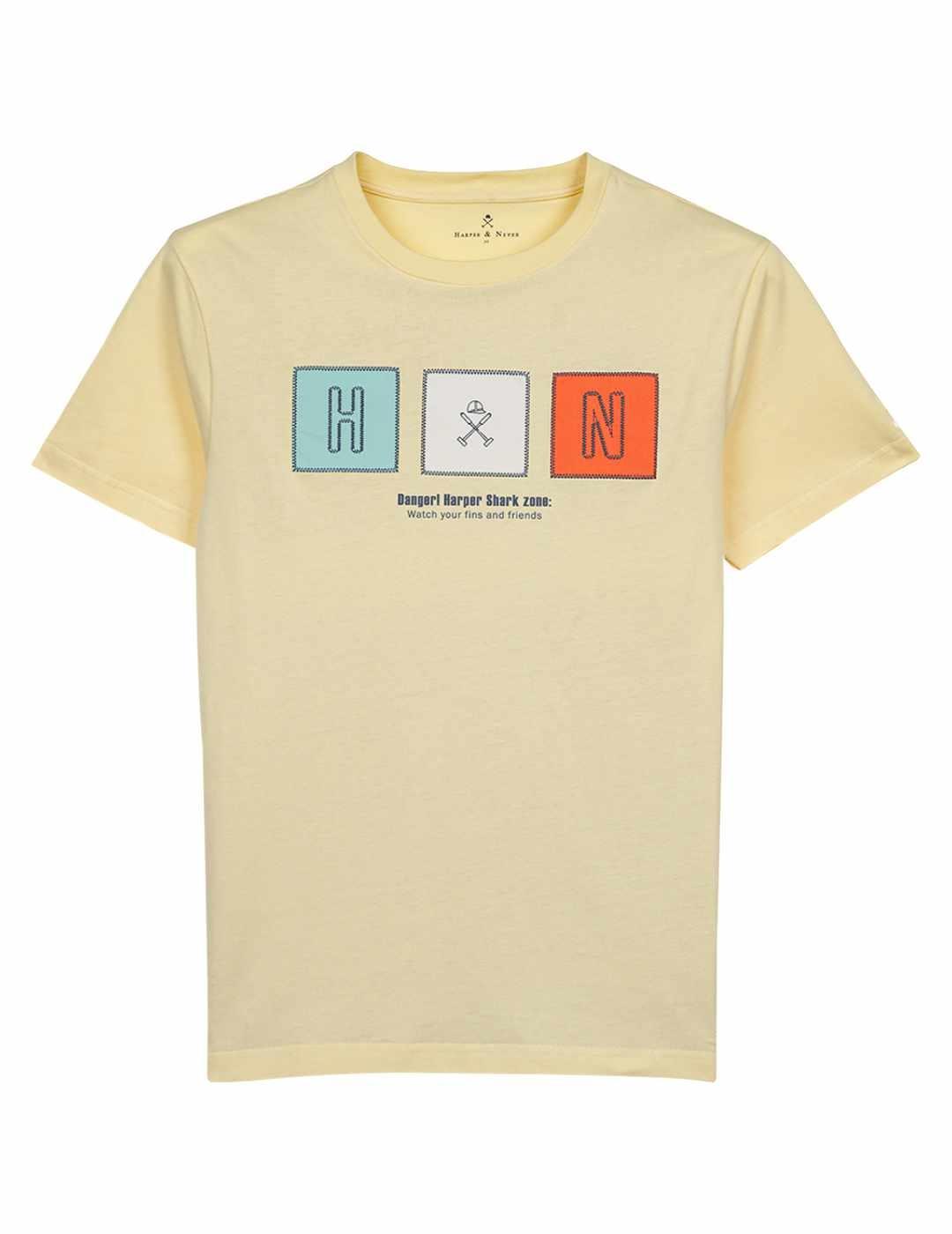 Camiseta Harper & Neyer Floater amarillo manga corta hombre