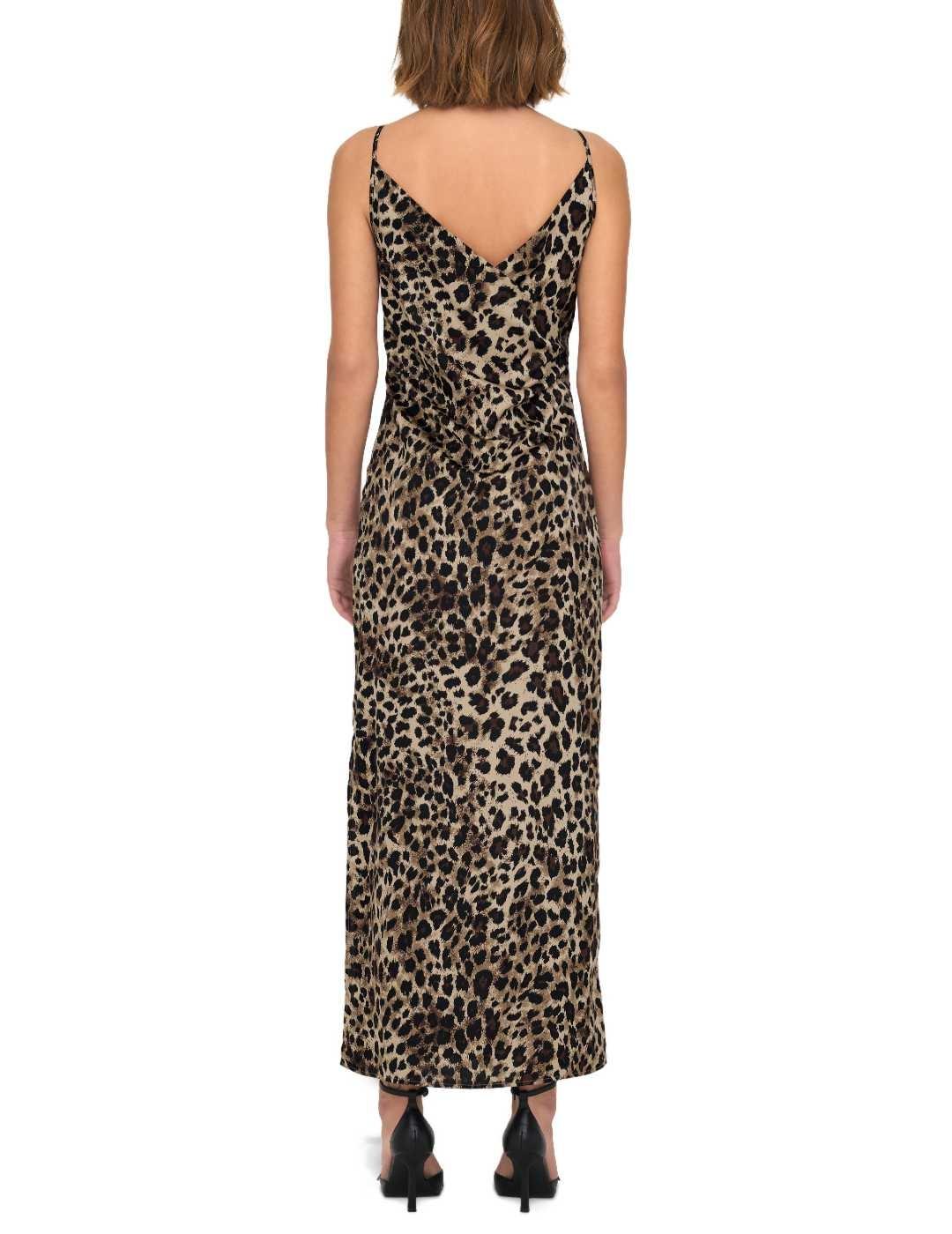 Vestido largo Only Chigo estampado de leopardo para mujer