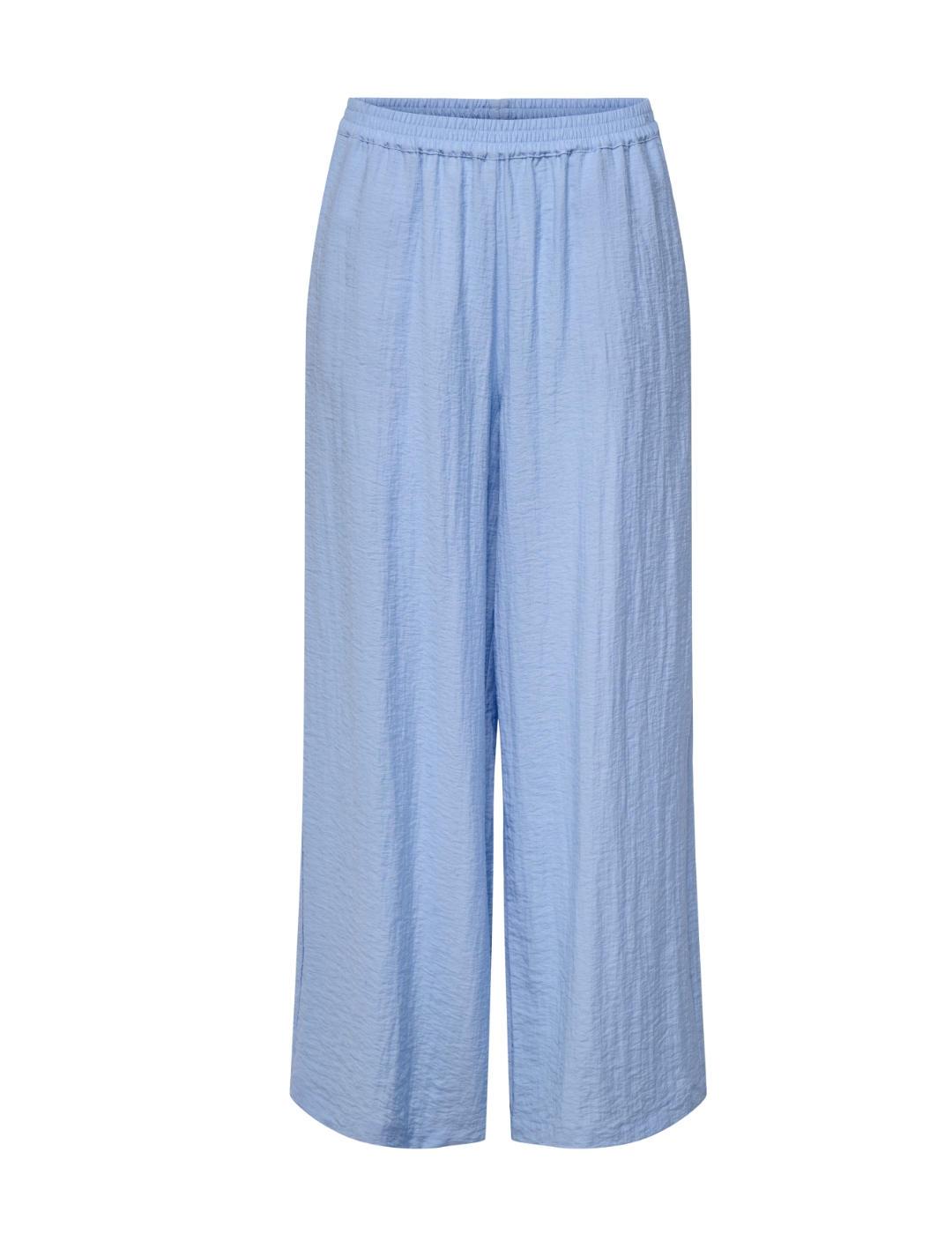 Pantalón Only Tania suelto azul cielo de lino para mujer