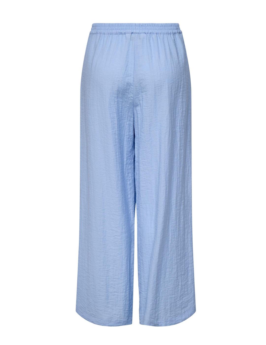 Pantalón Only Tania suelto azul cielo de lino para mujer