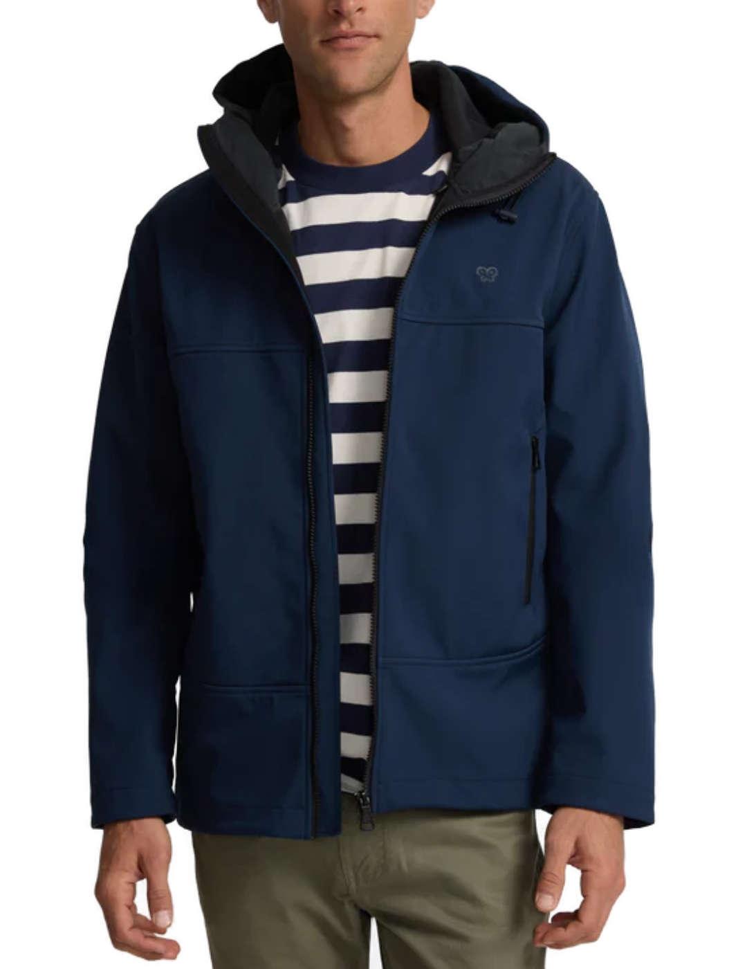 Chaqueta Silbon capucha cortaviento azul marino para hombre