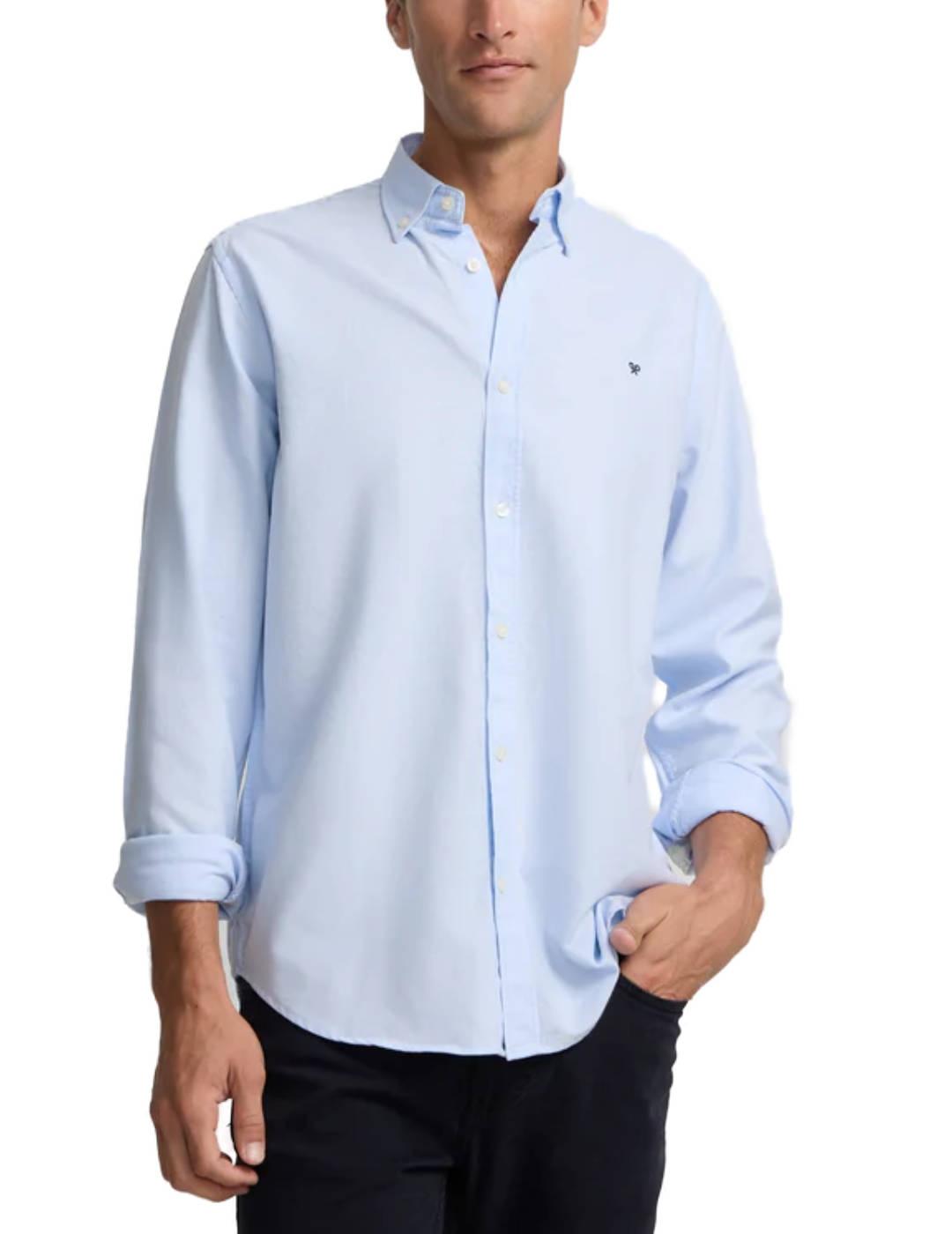 Camisa Silbon sport oxford celeste mini logo para hombre