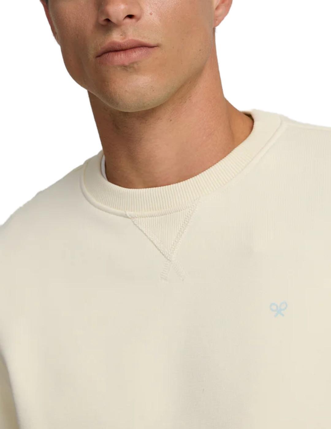 Sudadera Silbon circulo étnico crema sin capucha para hombre