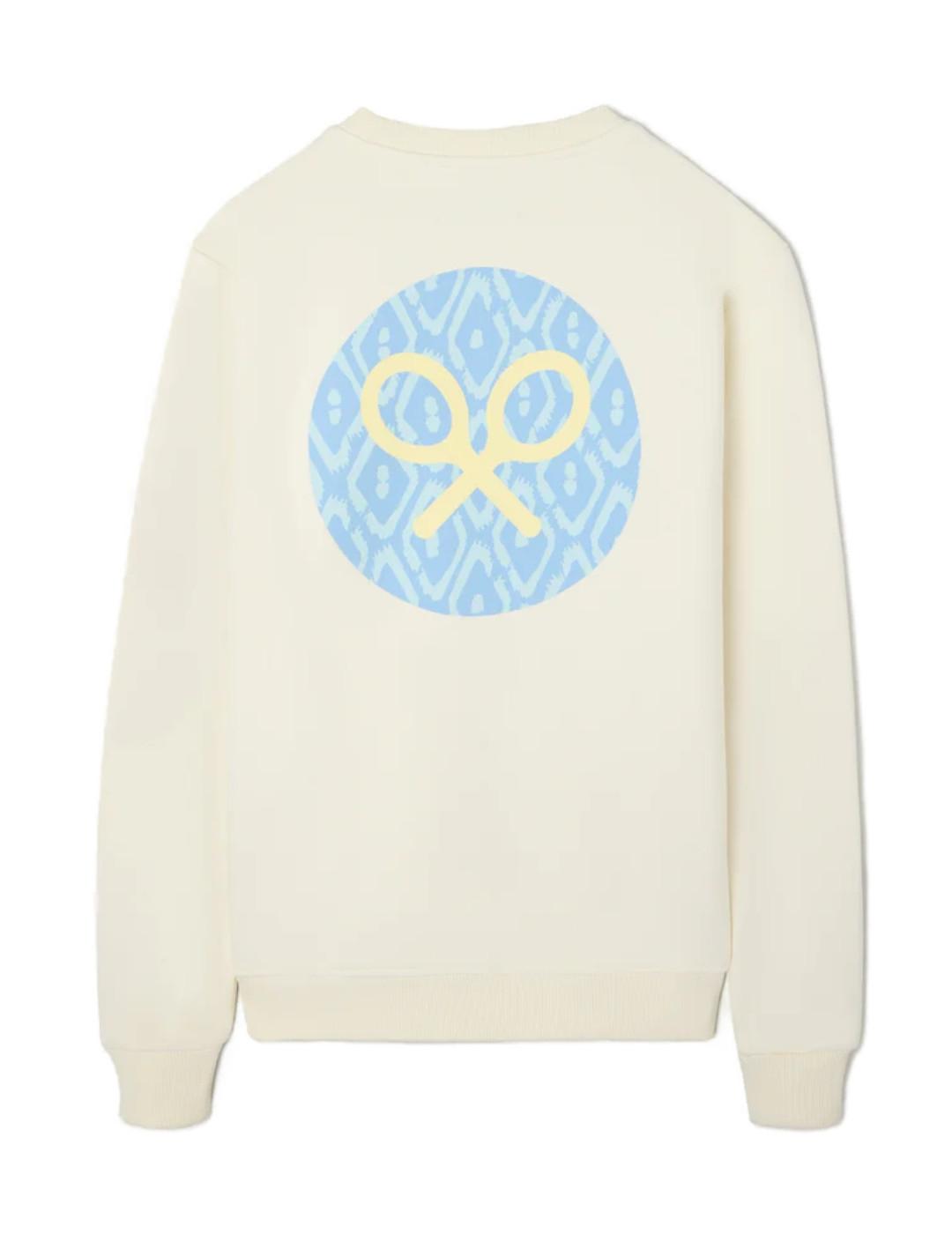 Sudadera Silbon circulo étnico crema sin capucha para hombre