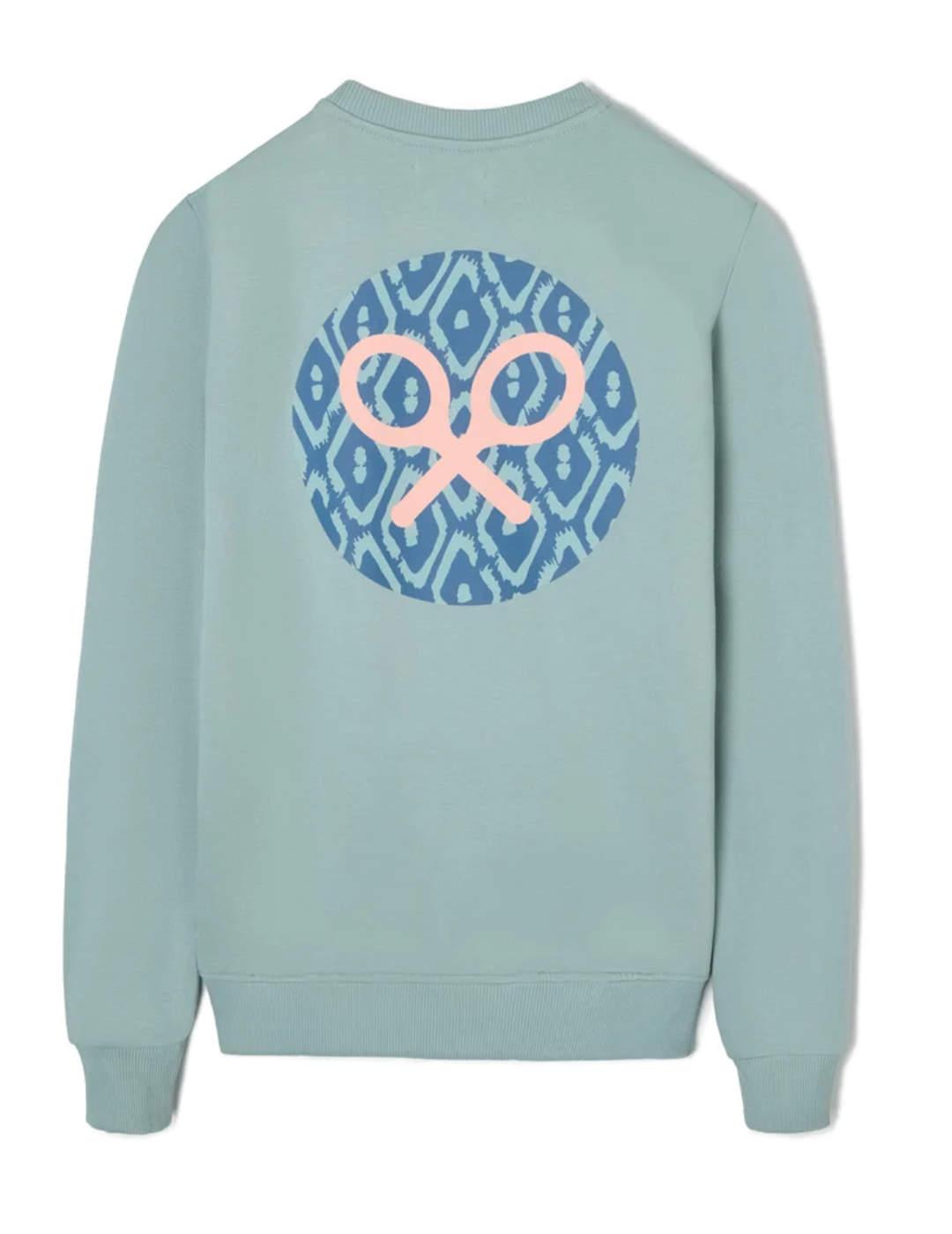 Sudadera Silbon círculo diamantes verde sin capucha hombre