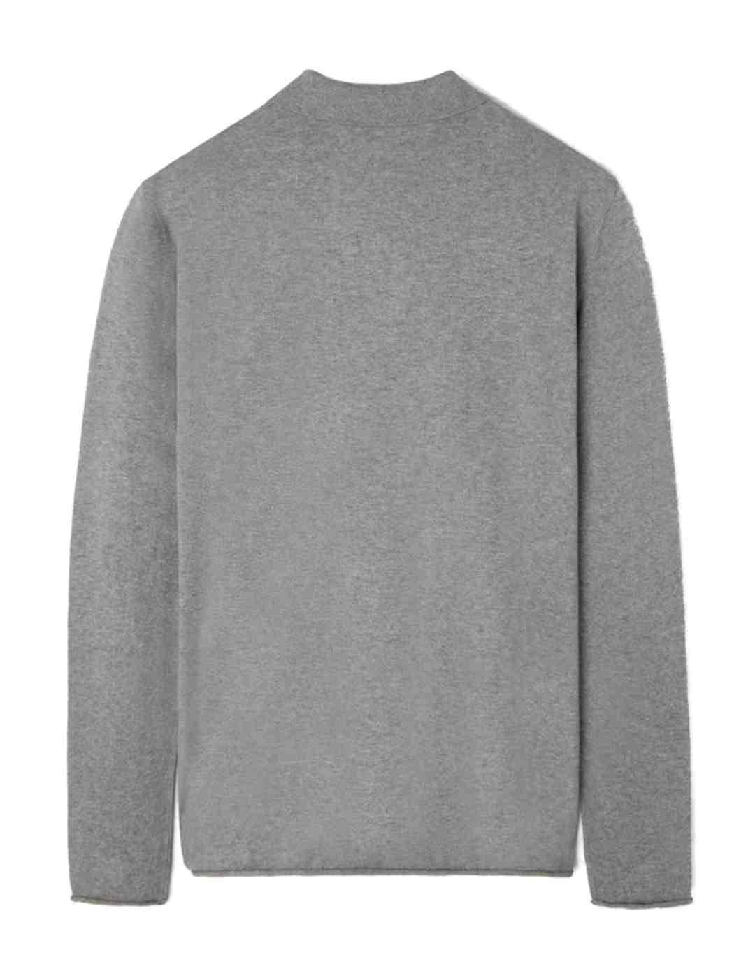 Jersey tipo polo Silbon polo gris oscuro punto para hombre