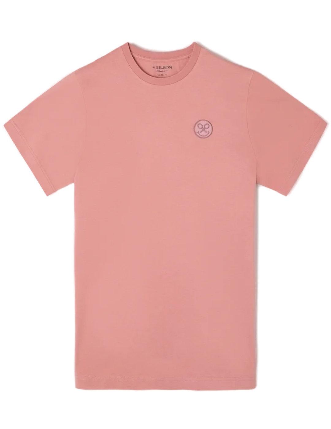 Camiseta Silbon logo smile coral manga corta para hombre