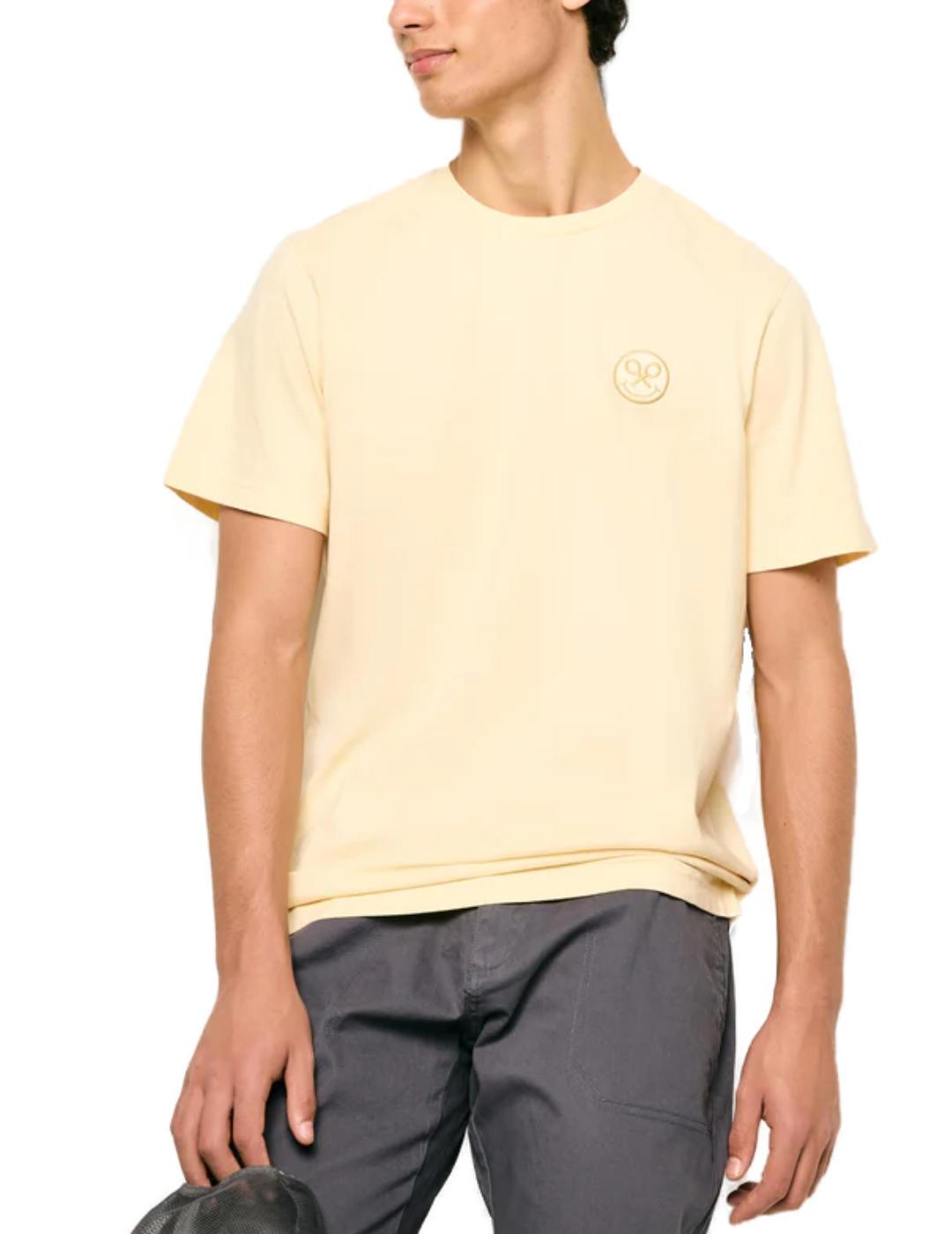 Camiseta Silbon logo smile amarilla manga corta de hombre