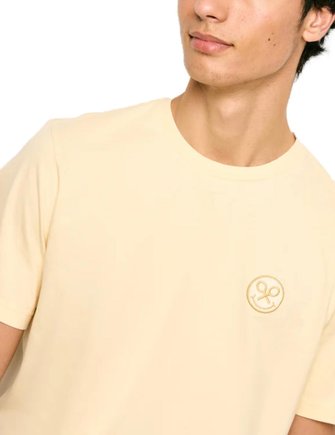 Camiseta Silbon logo smile amarilla manga corta de hombre