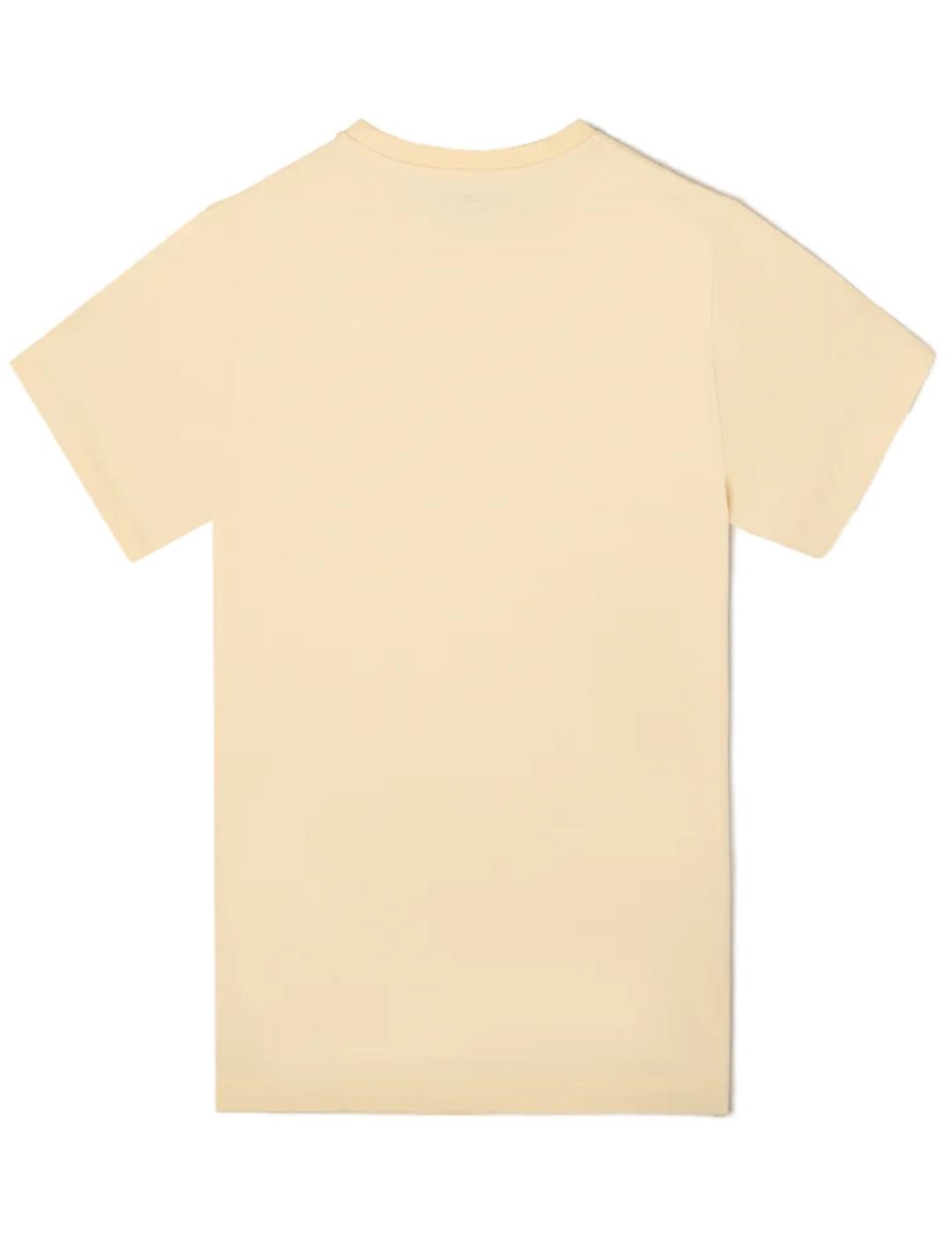 Camiseta Silbon logo smile amarilla manga corta de hombre