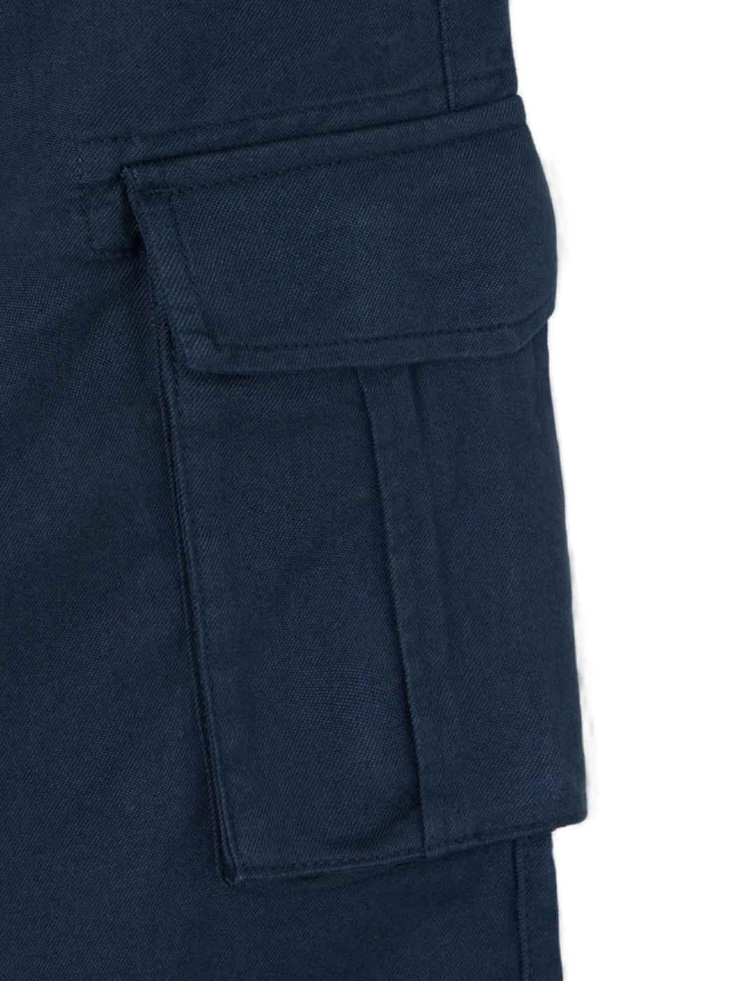 Pantalón Silbon sport cargo azul marino slim para hombre