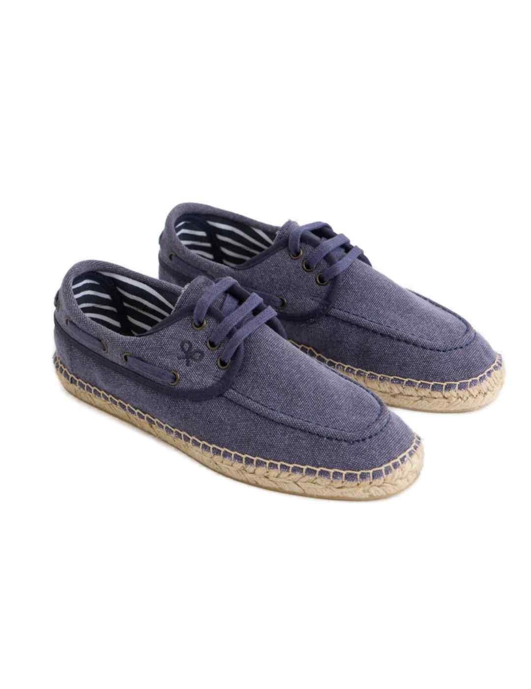Alpargata Silbon cubierta náutico azul denim de hombre