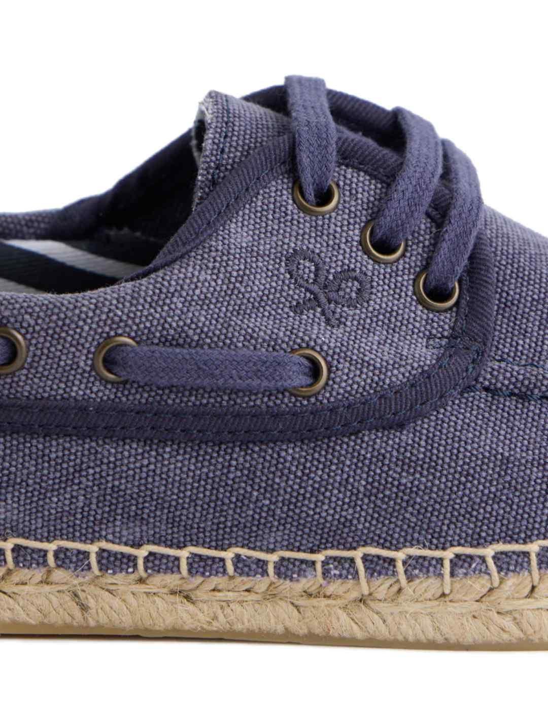 Alpargata Silbon cubierta náutico azul denim de hombre