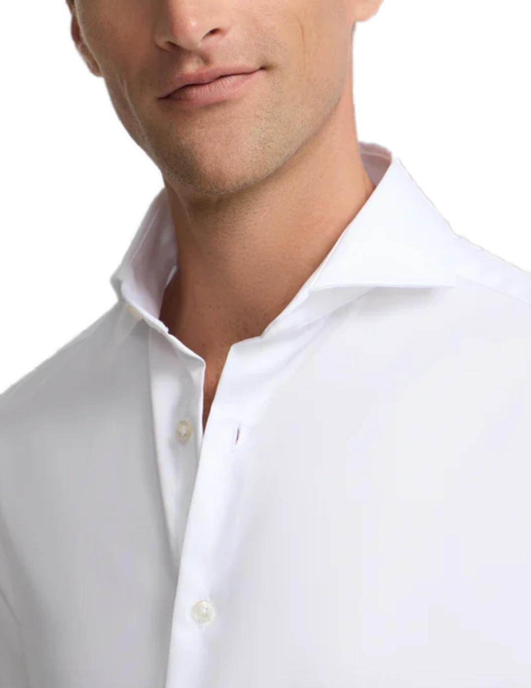 Camisa Silbon vestir puño doble blanca para hombre