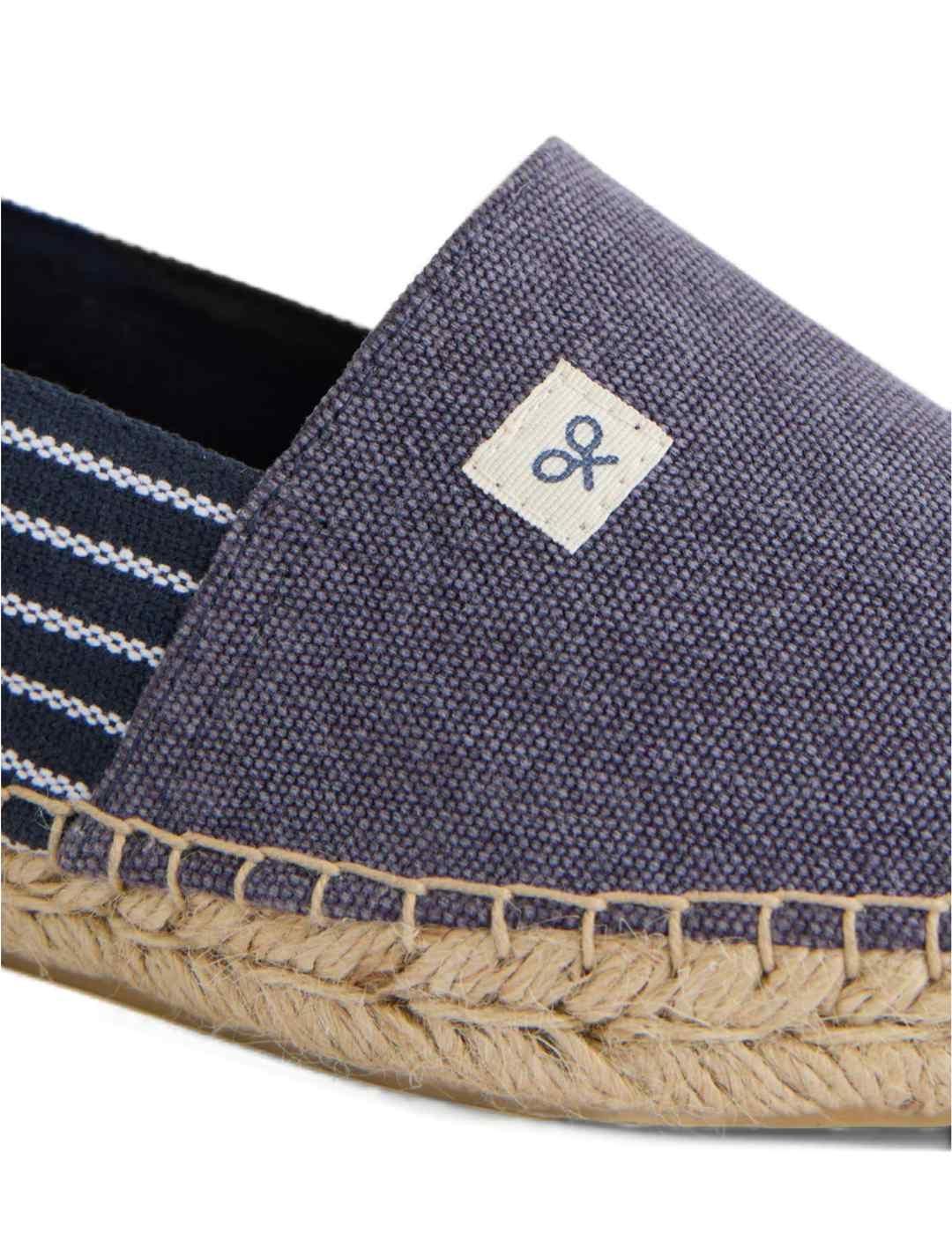 Alpargata Silbon náutica fantasía azul y rayas marino hombre