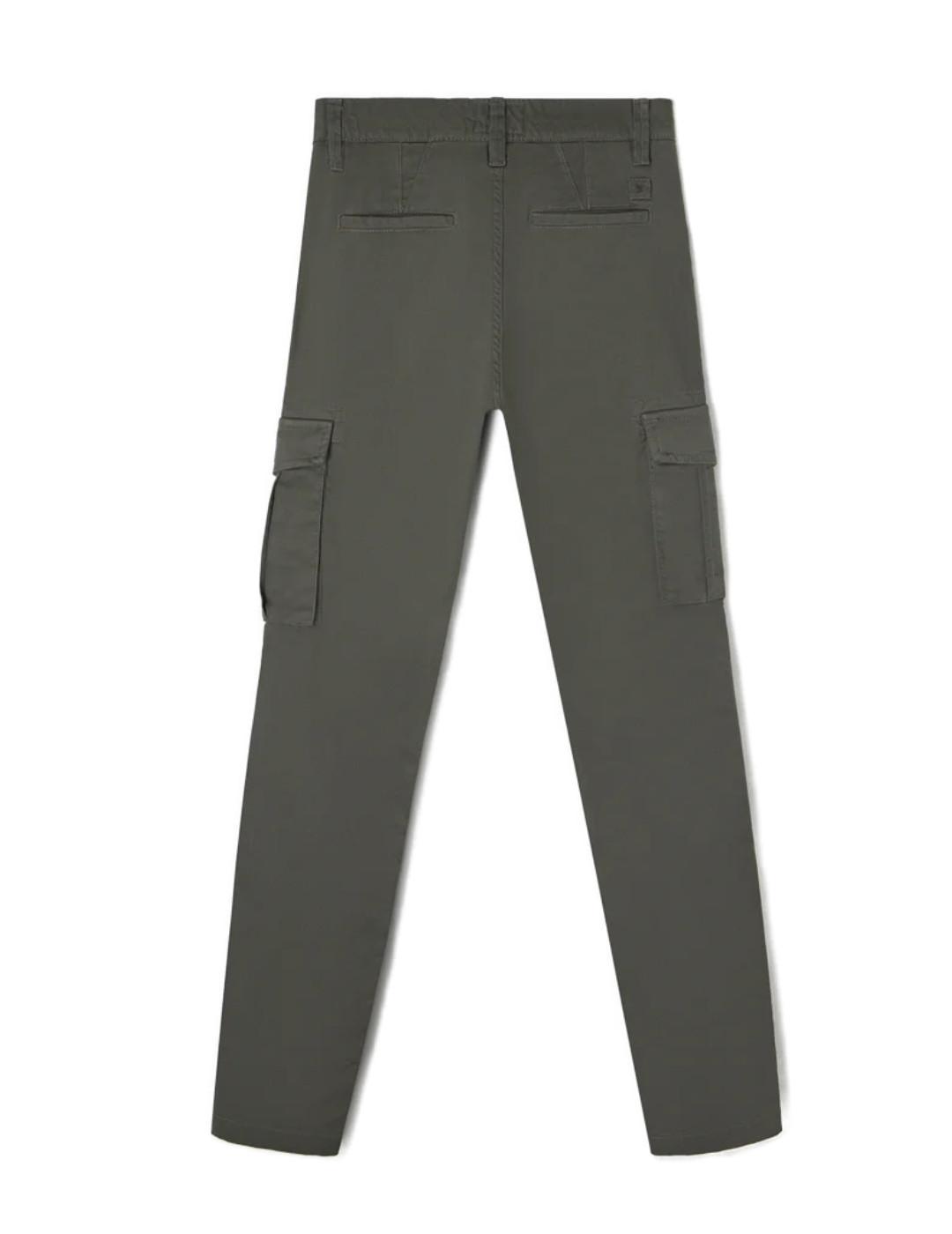 Pantalón Silbon sport cargo verde oscuro slim para hombre