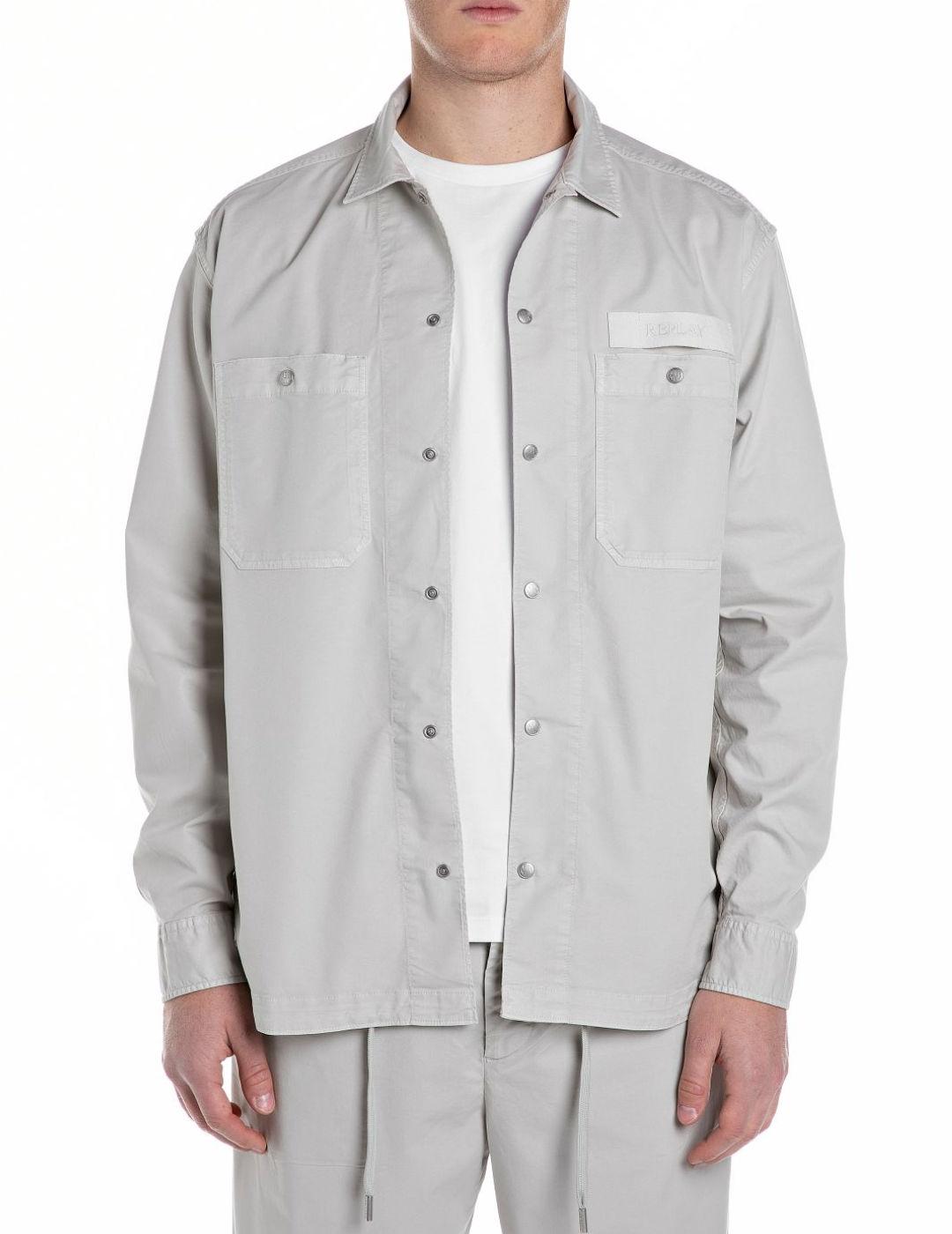 Sobrecamisa Replay 772 color hielo manga larga para hombre