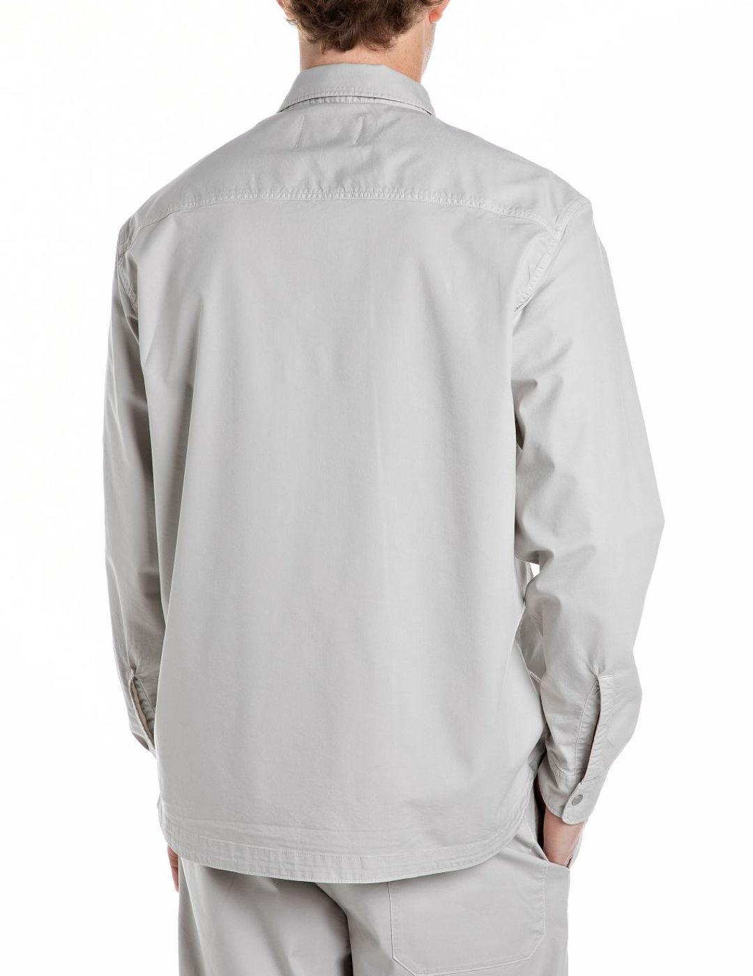 Sobrecamisa Replay 772 color hielo manga larga para hombre
