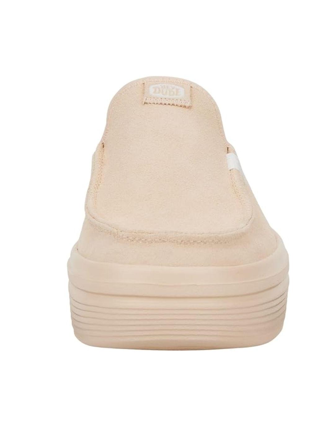 Zueco Heydude Austin en ante beige para mujer