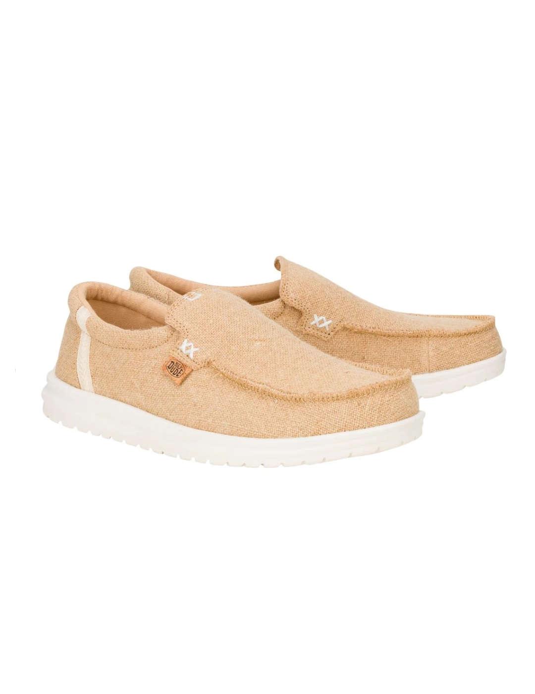 Mocasín Heydude Mikka yute beige ultraligero para hombre
