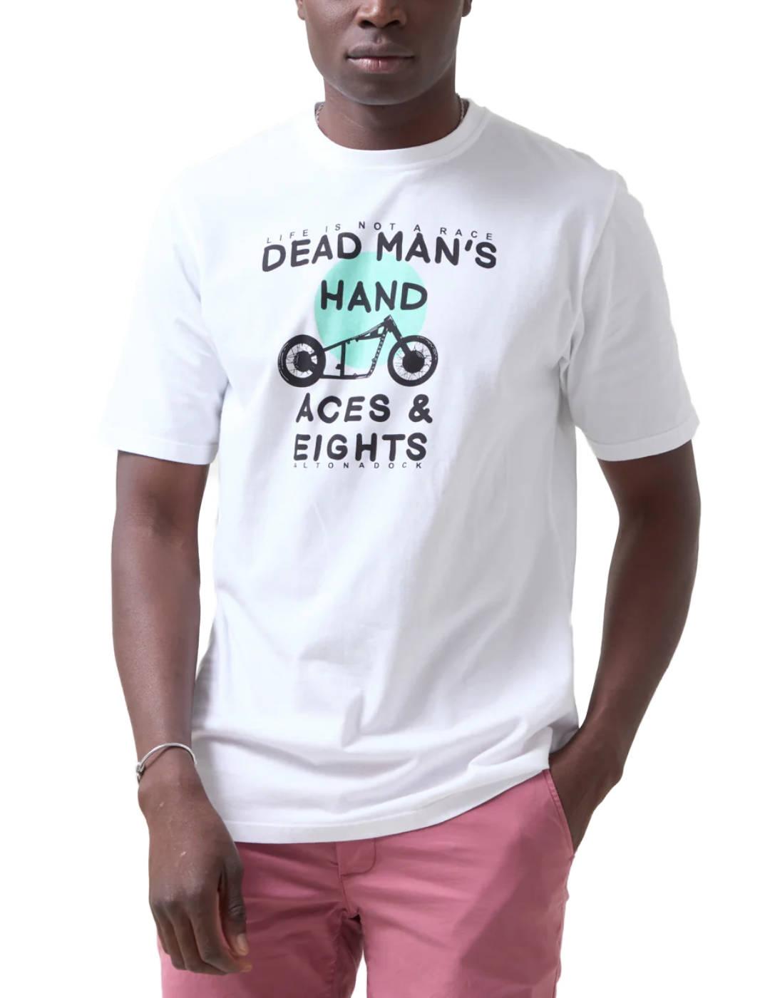 Camiseta Altonadock blanca bici manga corta para hombre