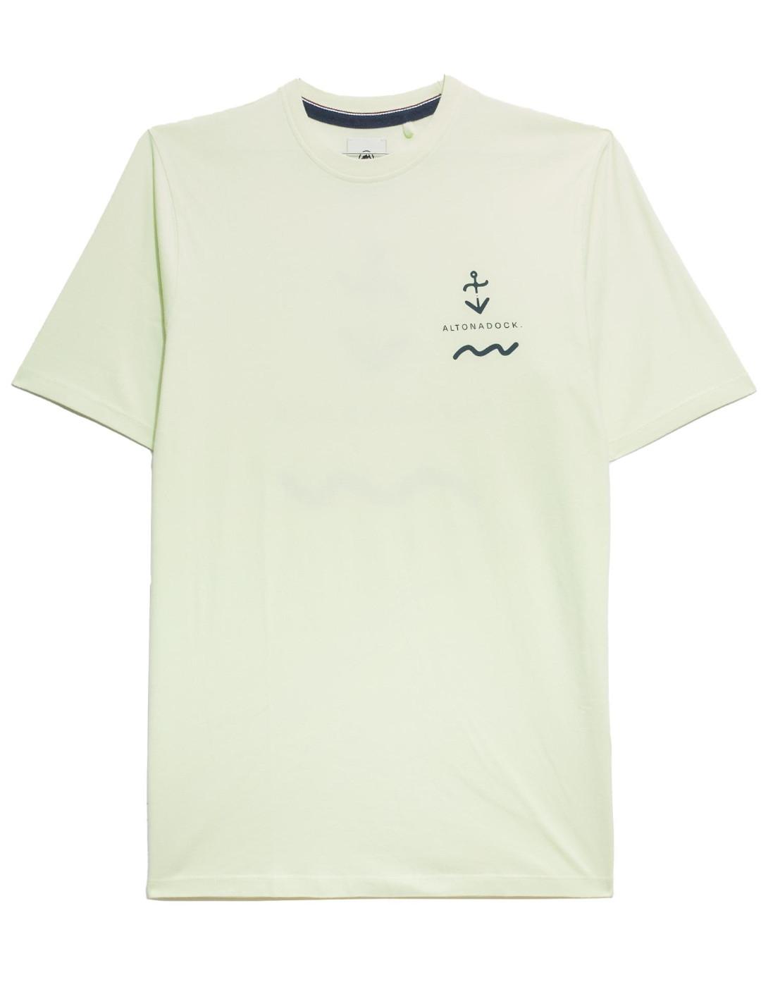 Camiseta Altonadock verde claro manga corta para hombre