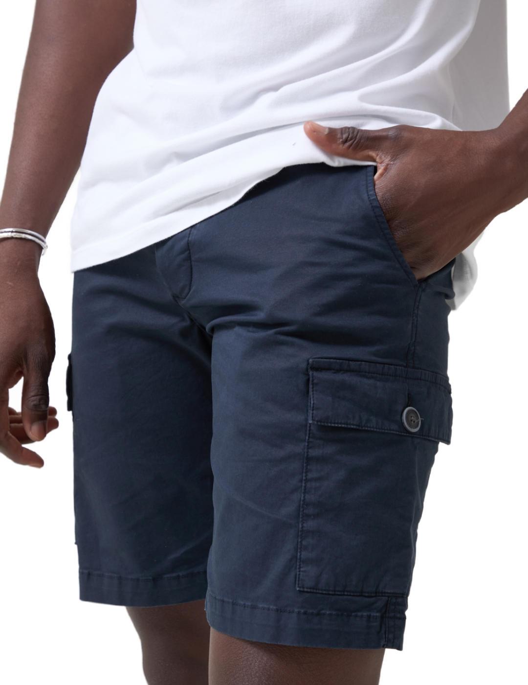 Bermuda Altonadock azul marino bolsillos cargo para hombre