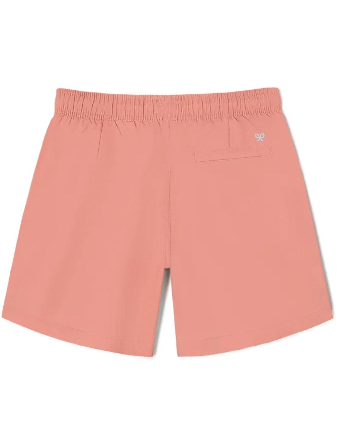  Bañador Silbon liso coral con cordón para hombre