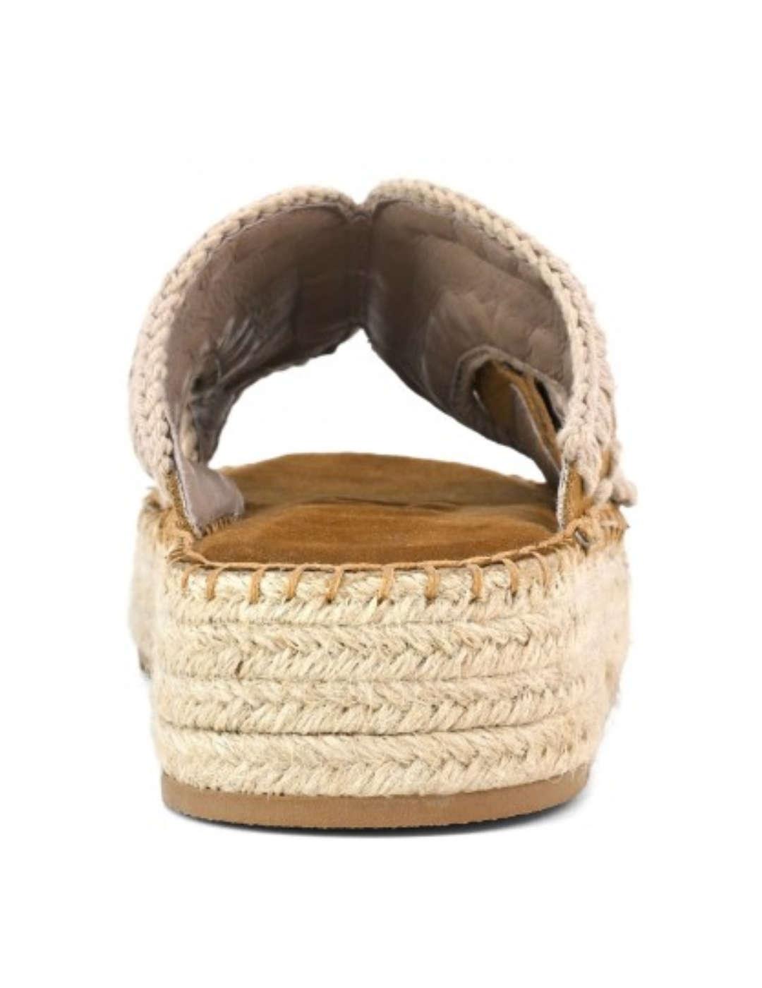 Sandalias Mou yute camel tiras de plataforma para mujer