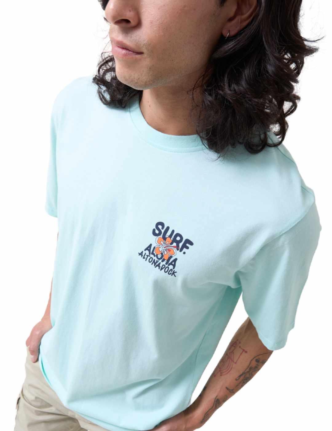 Camiseta Altonadock azul claro manga corta para hombre