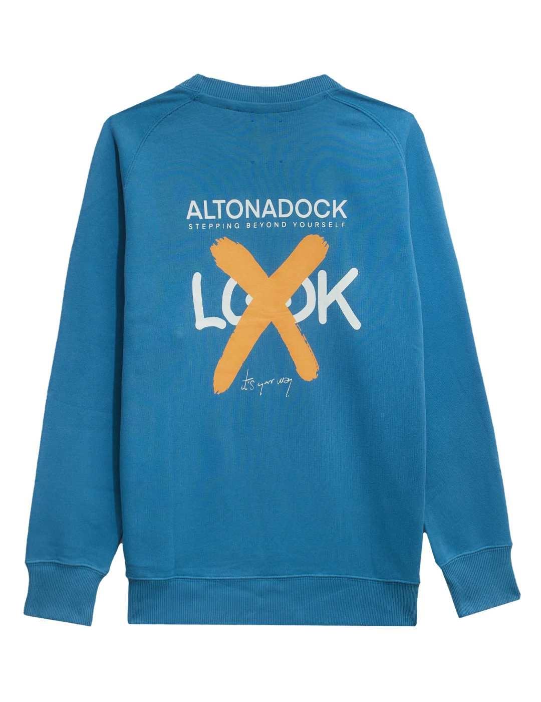 Sudadera Altonadock azulona sin capucha para hombre