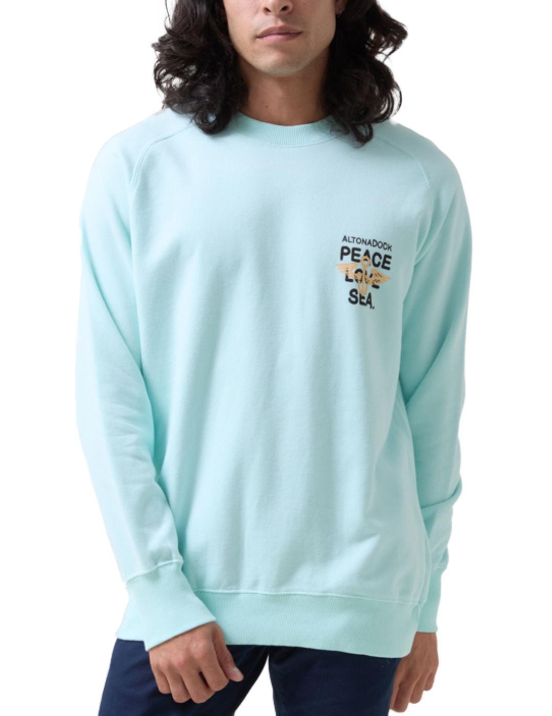 Sudadera Altonadock azul claro sin capucha para hombre