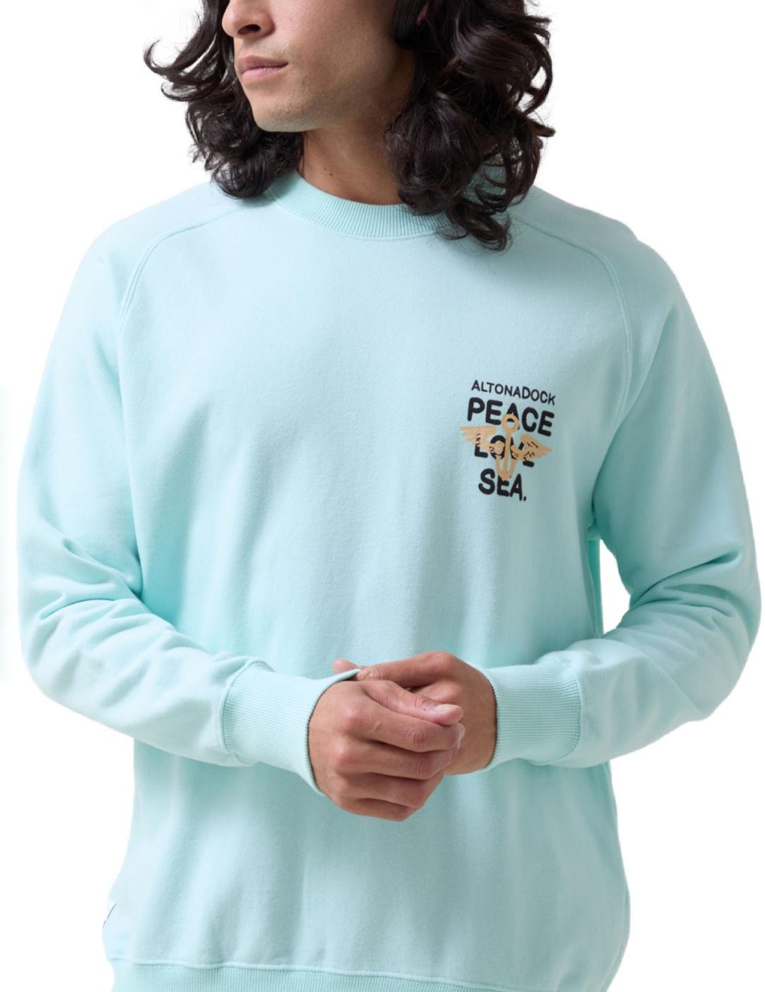 Sudadera Altonadock azul claro sin capucha para hombre