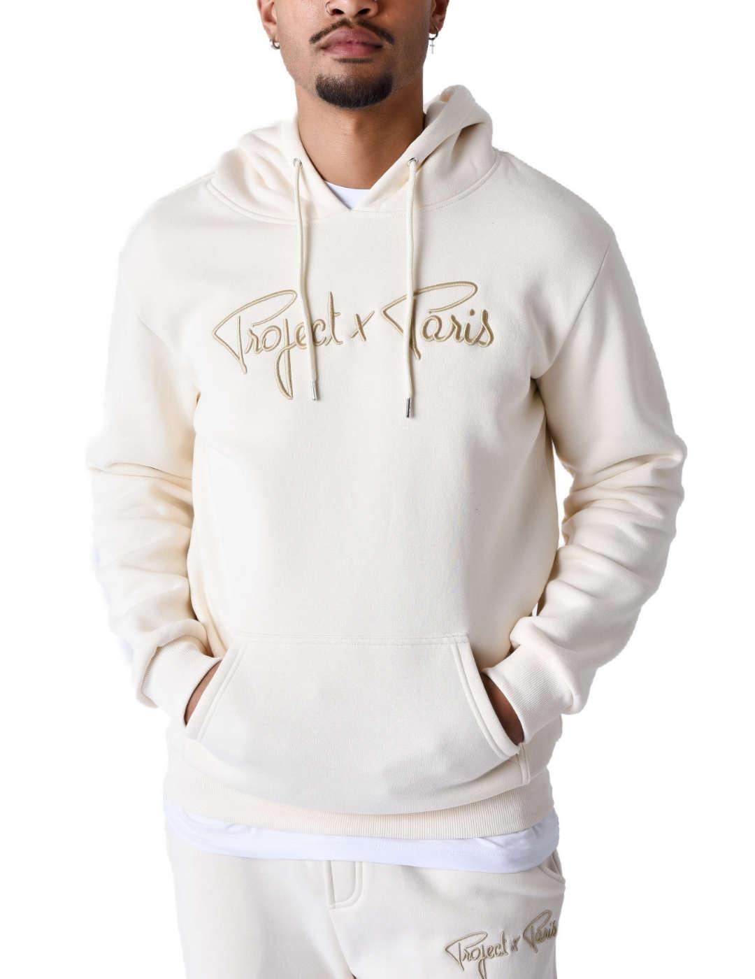 Sudadera Project x Paris crudo con capucha para hombre