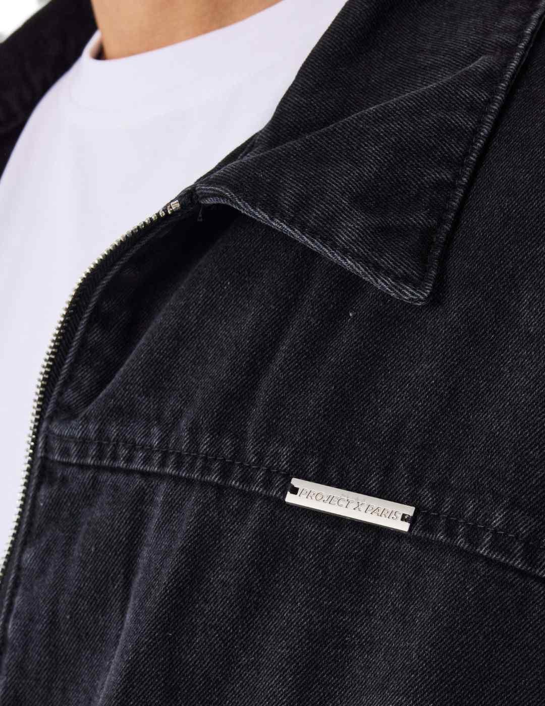 Chaqueta vaquera Project x Paris negra cargo para hombre