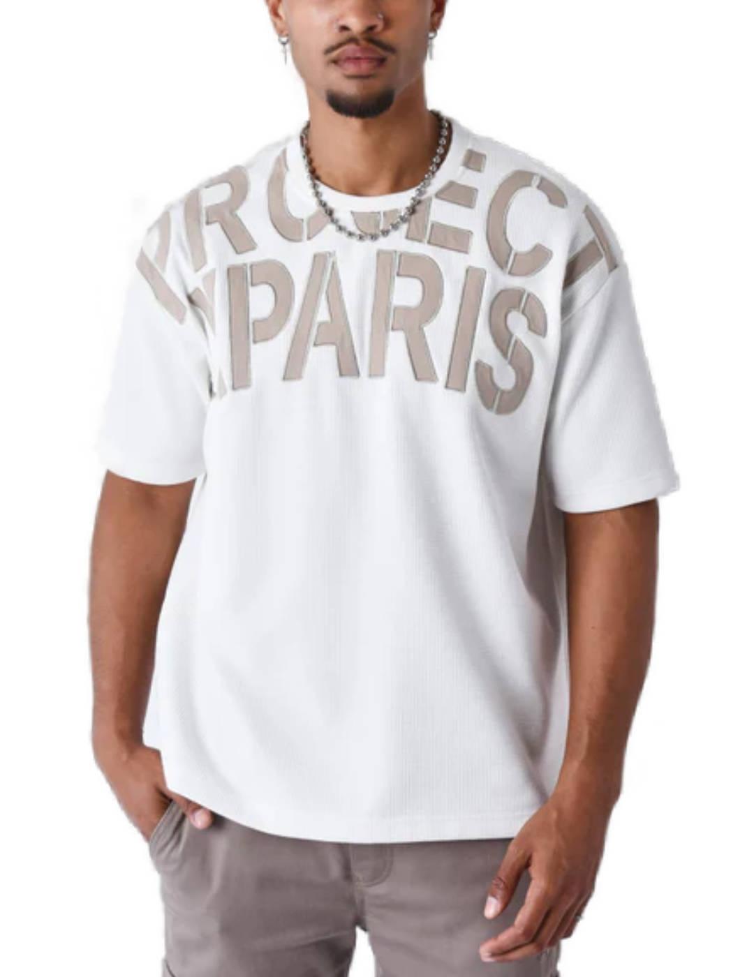 Camiseta Project x Paris blanca manga corta logotipo hombre