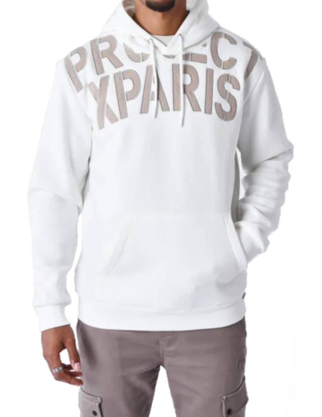 Sudadera Project x Paris blanca con capucha para hombre