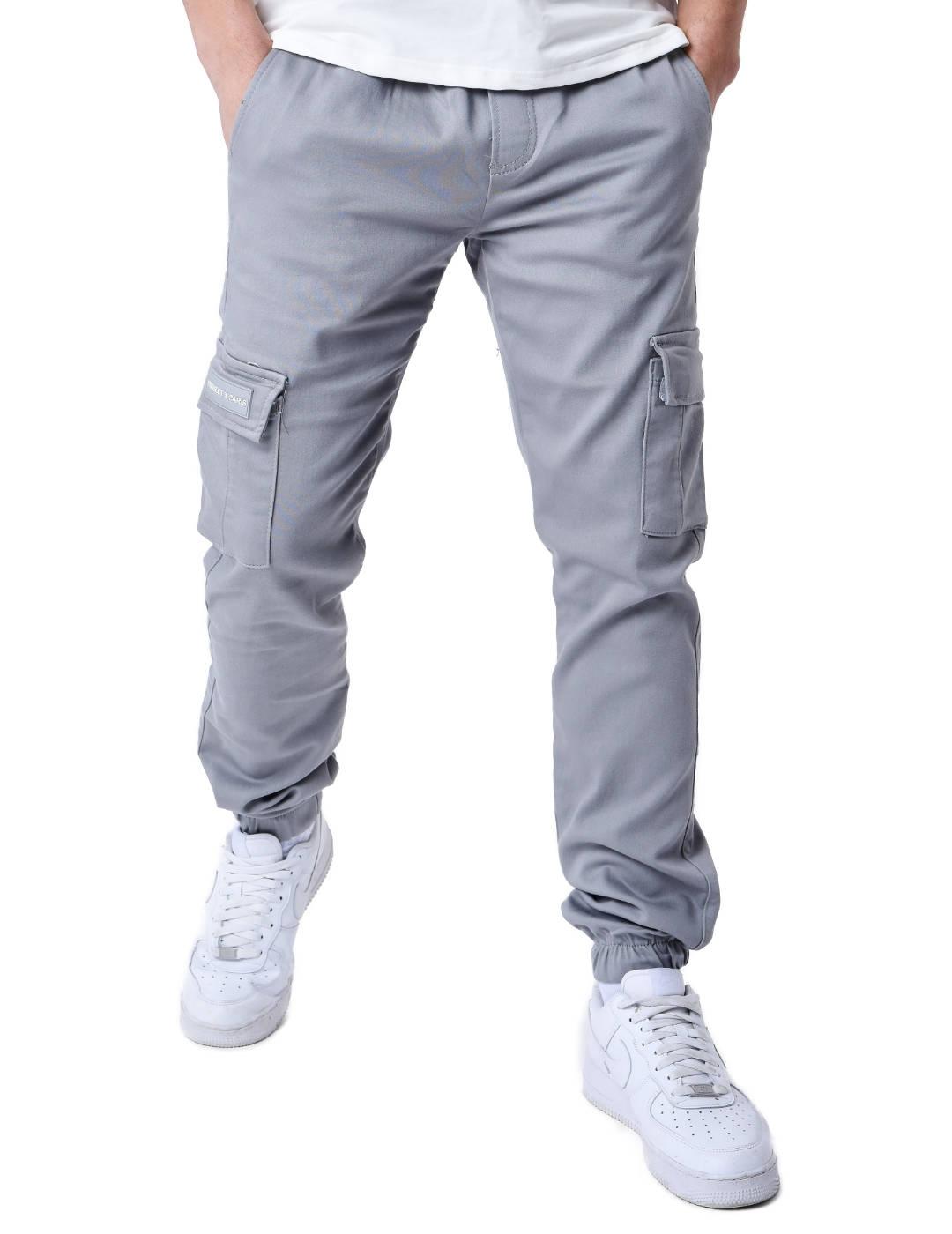 Pantalón Project x Paris gris cargo slim para hombre