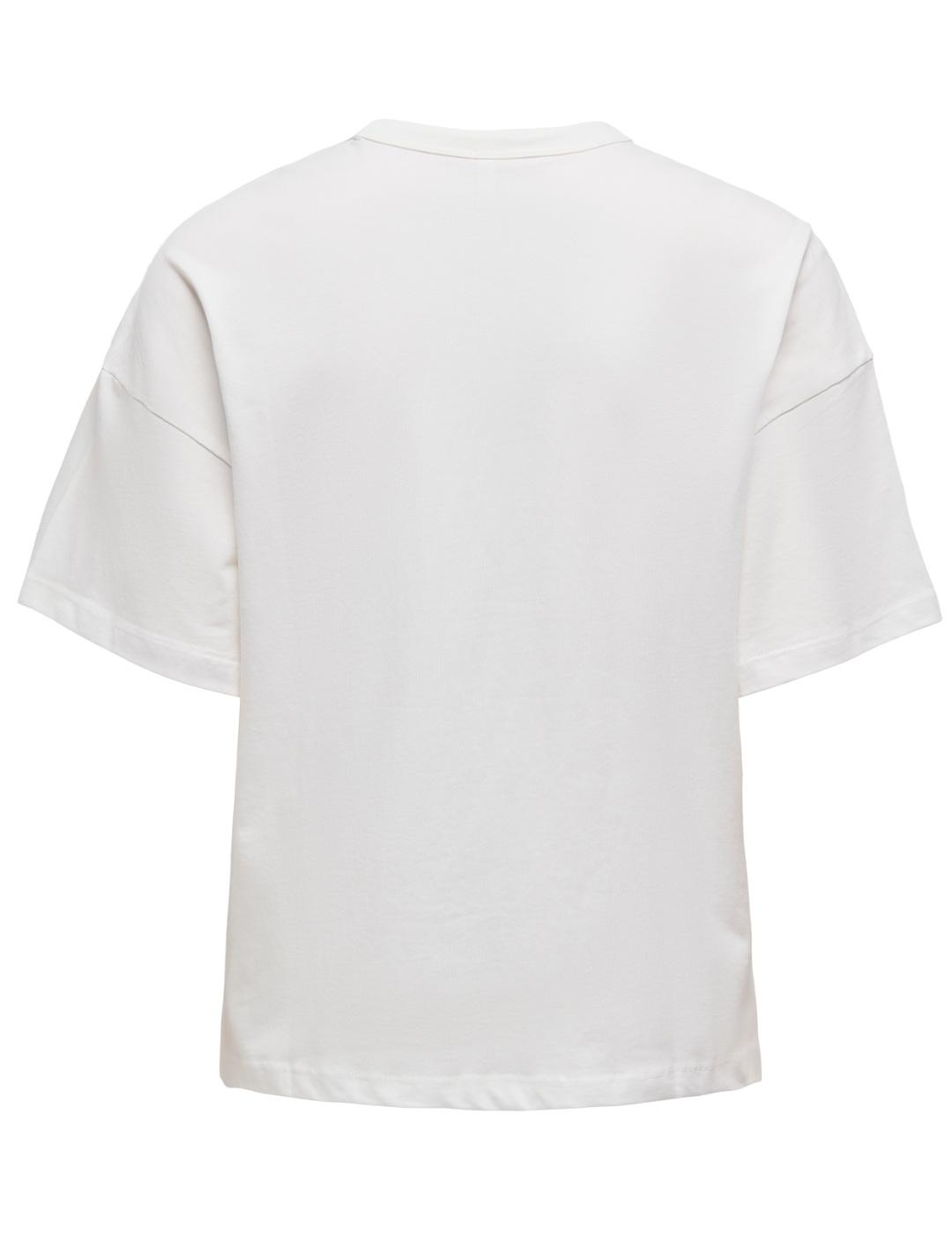 Camiseta Only Tenna blanca Collection manga corta para mujer