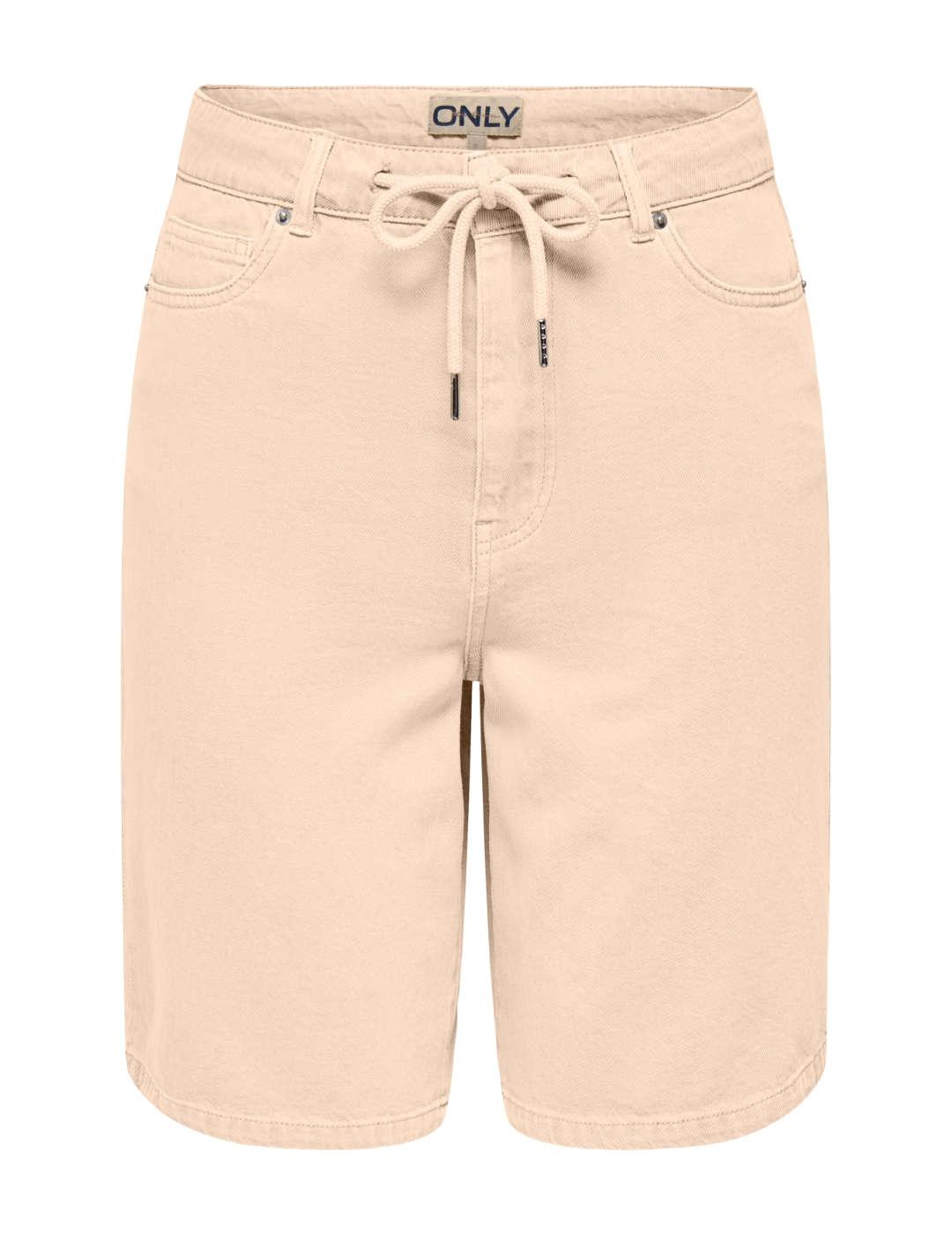 Short vaquero Only Silla beige loose fit para mujer