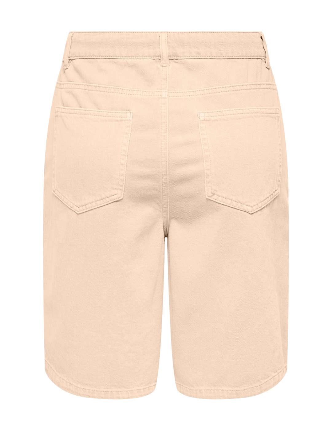 Short vaquero Only Silla beige loose fit para mujer