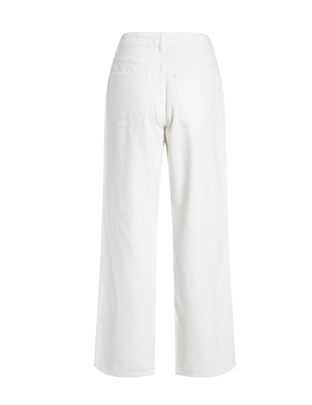 Pantalón vaquero Vila Palma Wide blanco para mujer