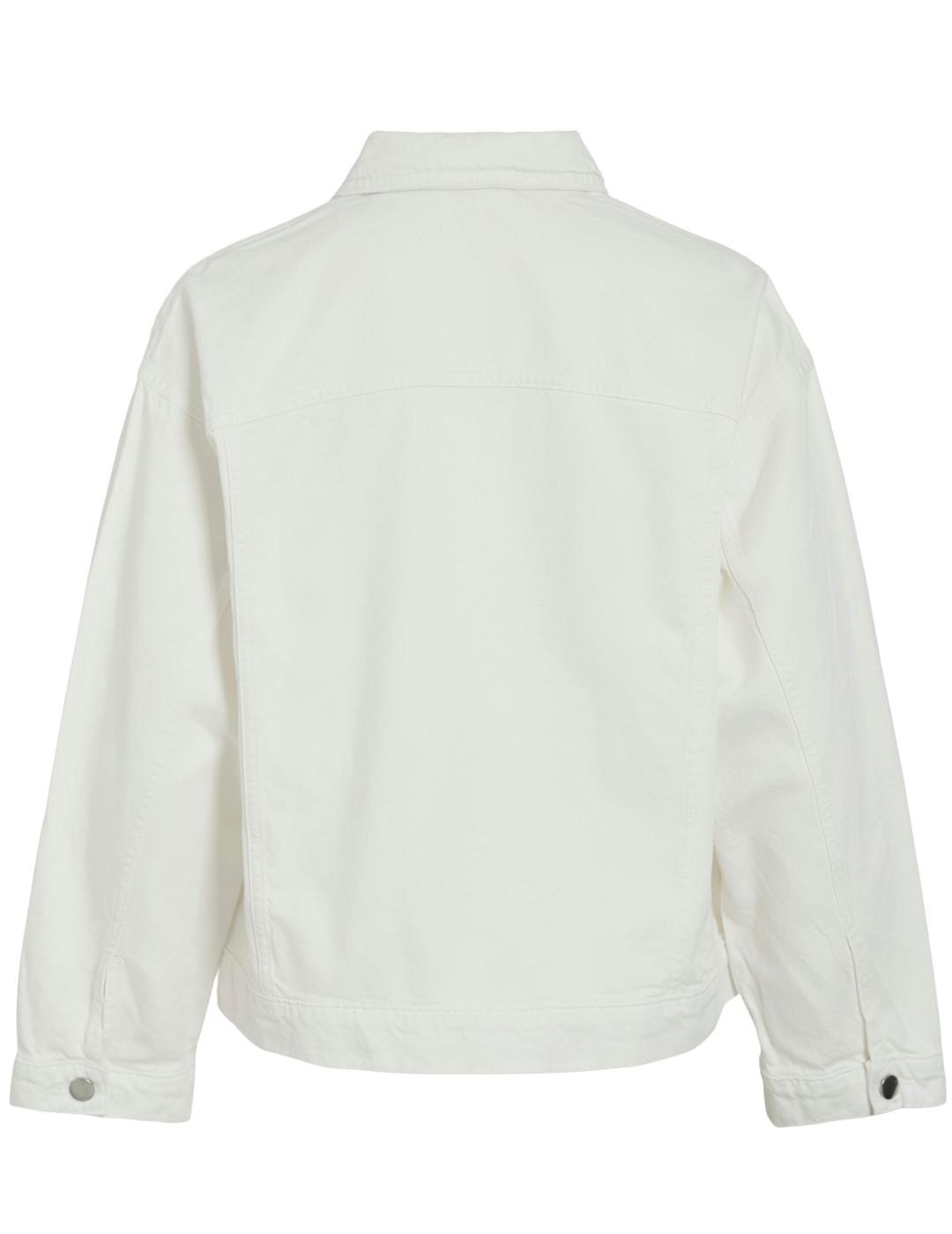 Chaqueta Vila Pal vaquera blanca cerre btones para mujer