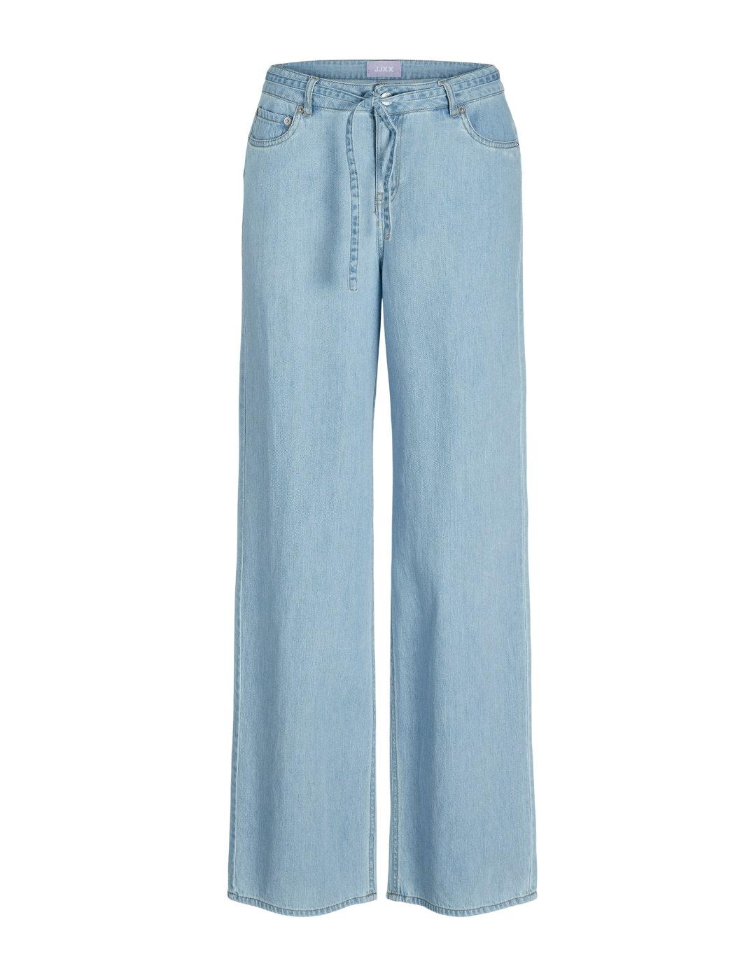 Pantalón vaquero JJXX Sura lino azul claro para mujer