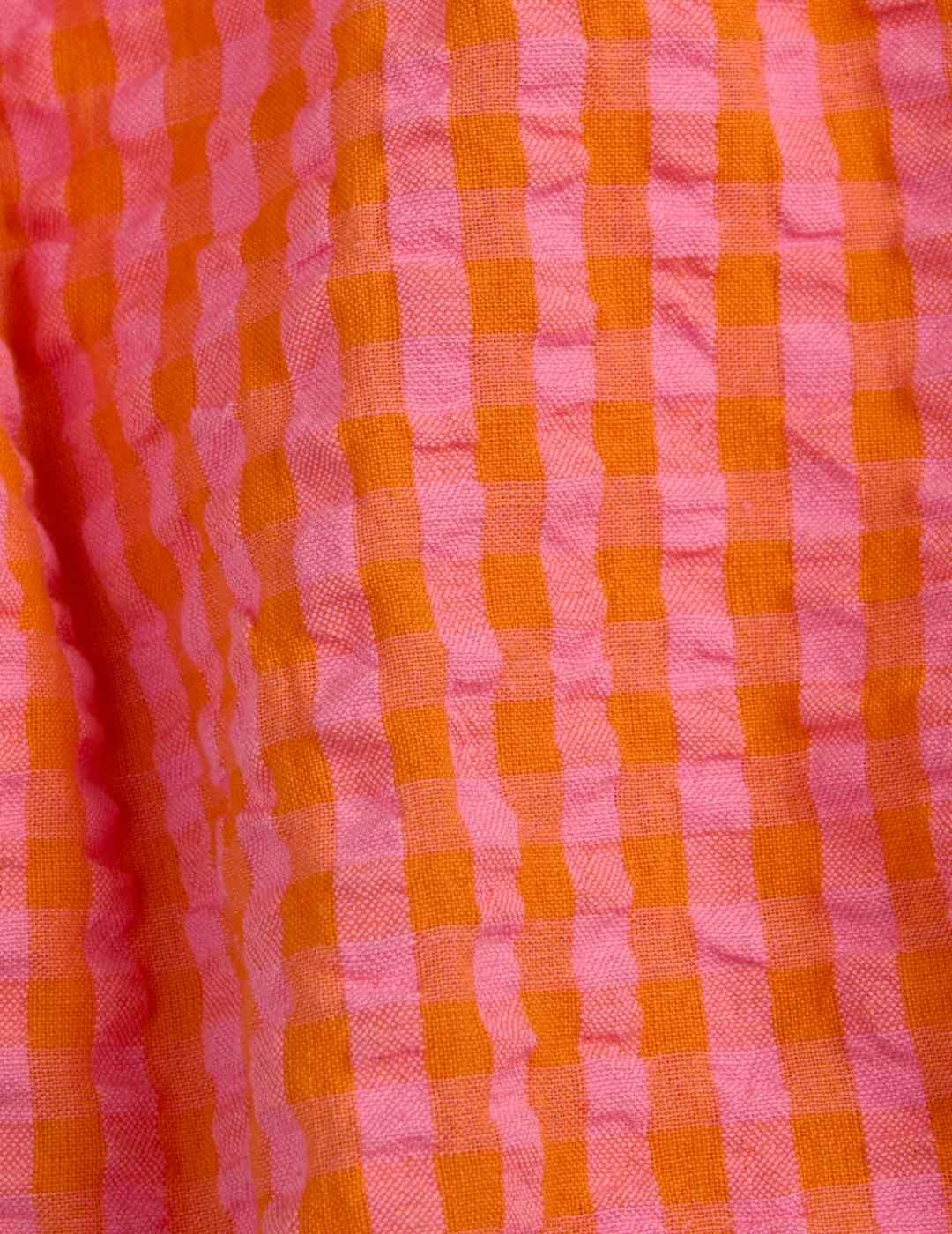 Top JJXX Petra anaranjado vichy tirantes para mujer