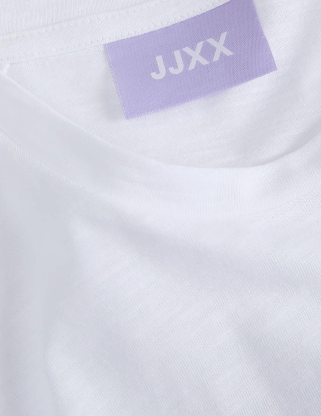 Camiseta JJXX Raglan básica blanca manga corta para mujer