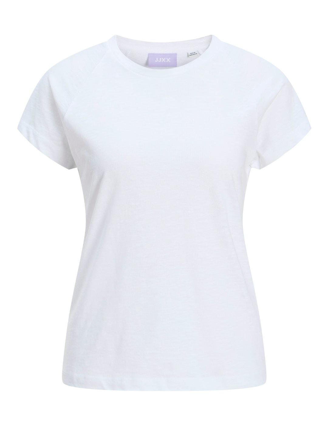 Camiseta JJXX Raglan básica blanca manga corta para mujer